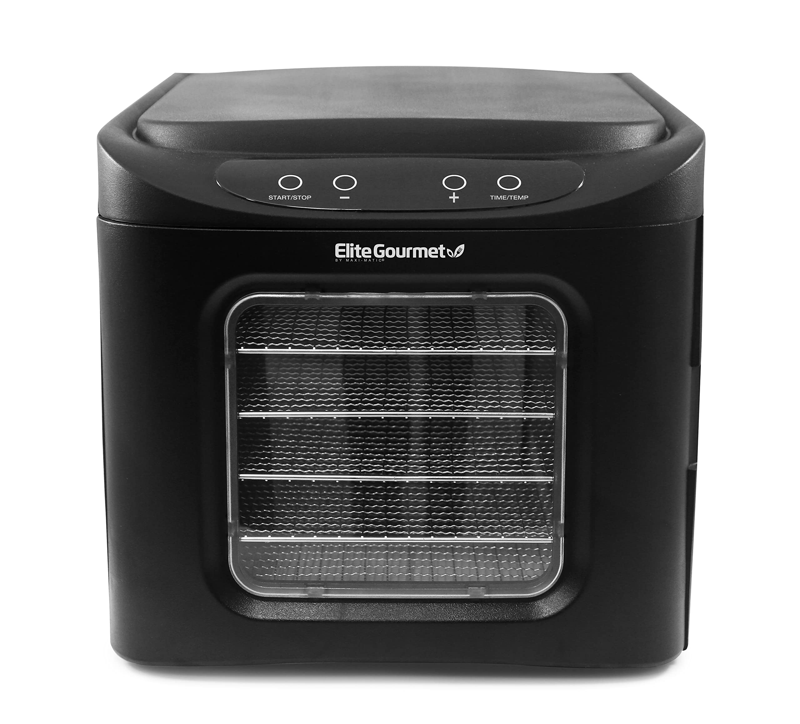 Elite Gourmet EFD-313B Digital Food Dehydrator Machine - 6 Stainless Steel Trays, Adjustable Temperature Control for Jerky, Herbs, Fruits & Vegetables | Perfect for Healthy Snacks, Camping & Meal Prep