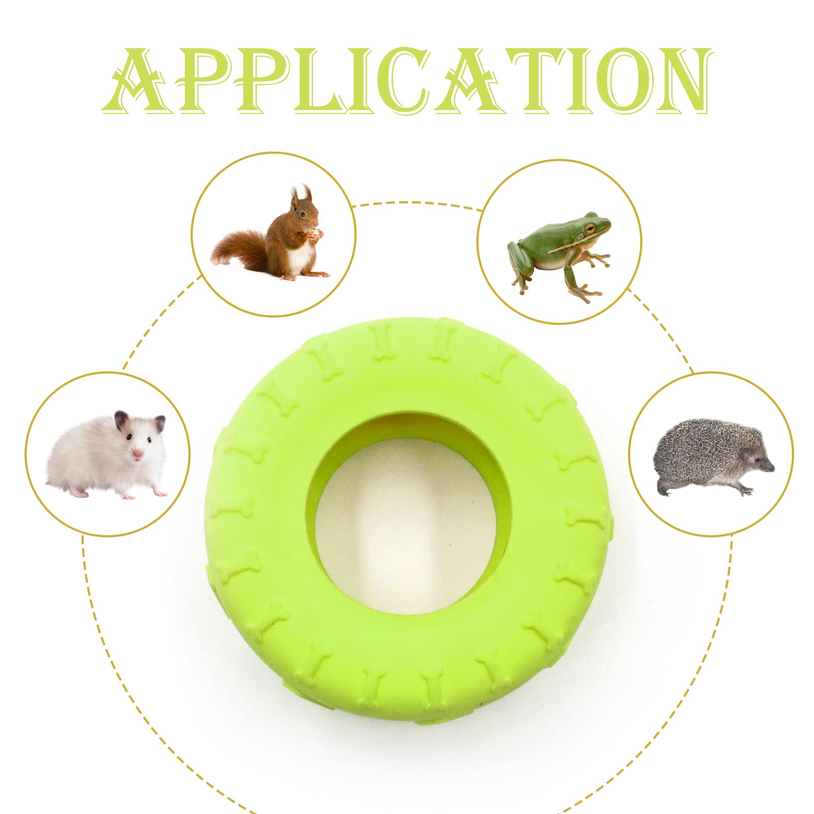 2 PCS Tree Frog Toy Tire Swing with Suction Cups - Miniature Habitat Accessories for Frog Tanks, Terrariums & Reptile Enclosures - Perfect for Climbing, Play & Decoration (Ideal for Frogs, Reptiles & Amphibians)