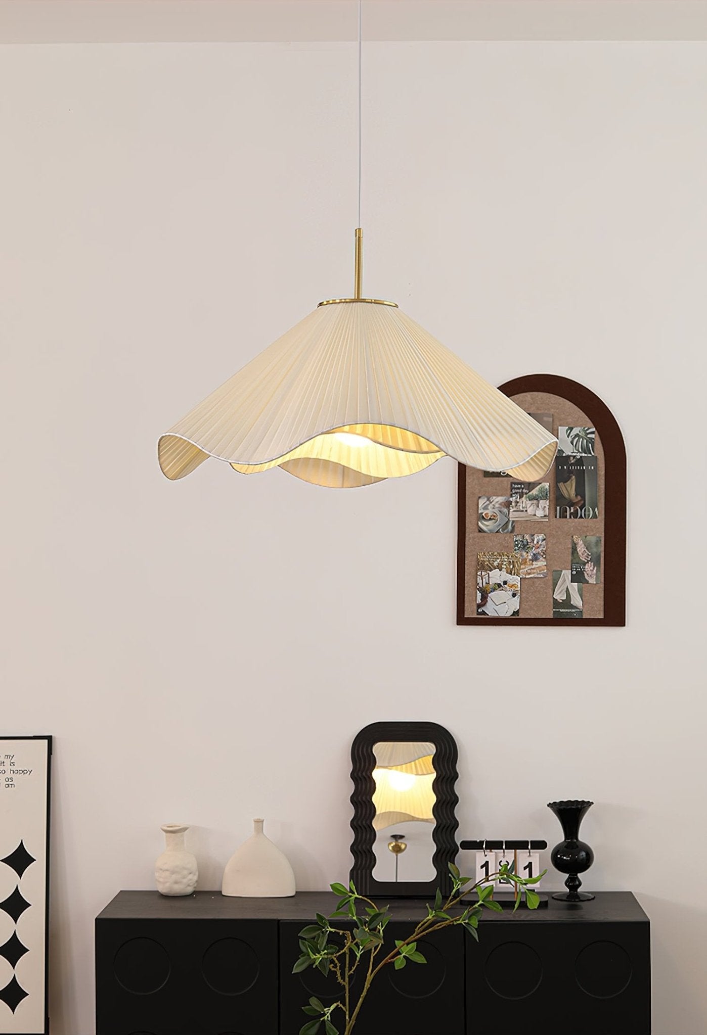 Elara Pendant Light - Modern Hanging Ceiling Lamp for Kitchen Island, Dining Room & Bedroom - Elegant Glass Shade with Gold Finish - Perfect for Home Decor & Interior Lighting