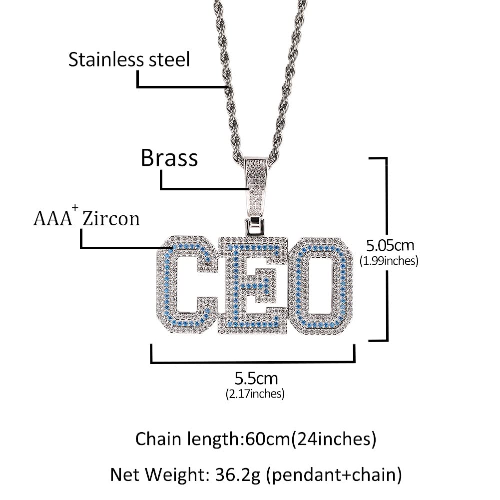 Custom Iced Out Diamond Letter Name Necklace - Personalized Gold/Silver Name Pendant with Colorful CZ Stones | Perfect for Birthdays, Anniversaries & Gifts