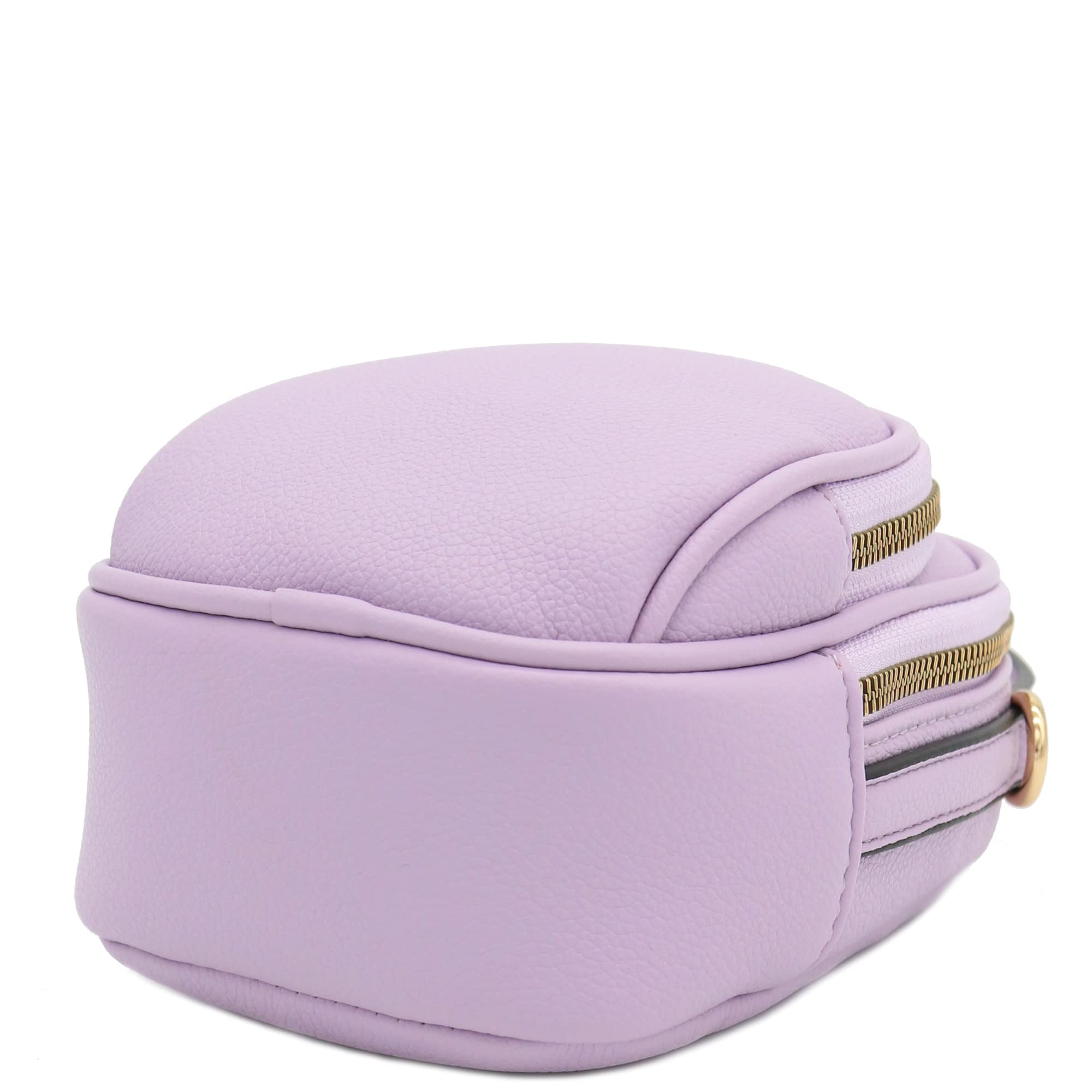 Stylish Two Compartment Mini Oval PU Leather Crossbody Bag for Women - Perfect for Travel, Shopping & Everyday Use