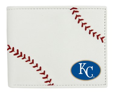 MLB Kansas City Royals Genuine Leather Wallet for Men - White Official MLB Merchandise - Perfect for Baseball Fans, Gifts & Everyday Use