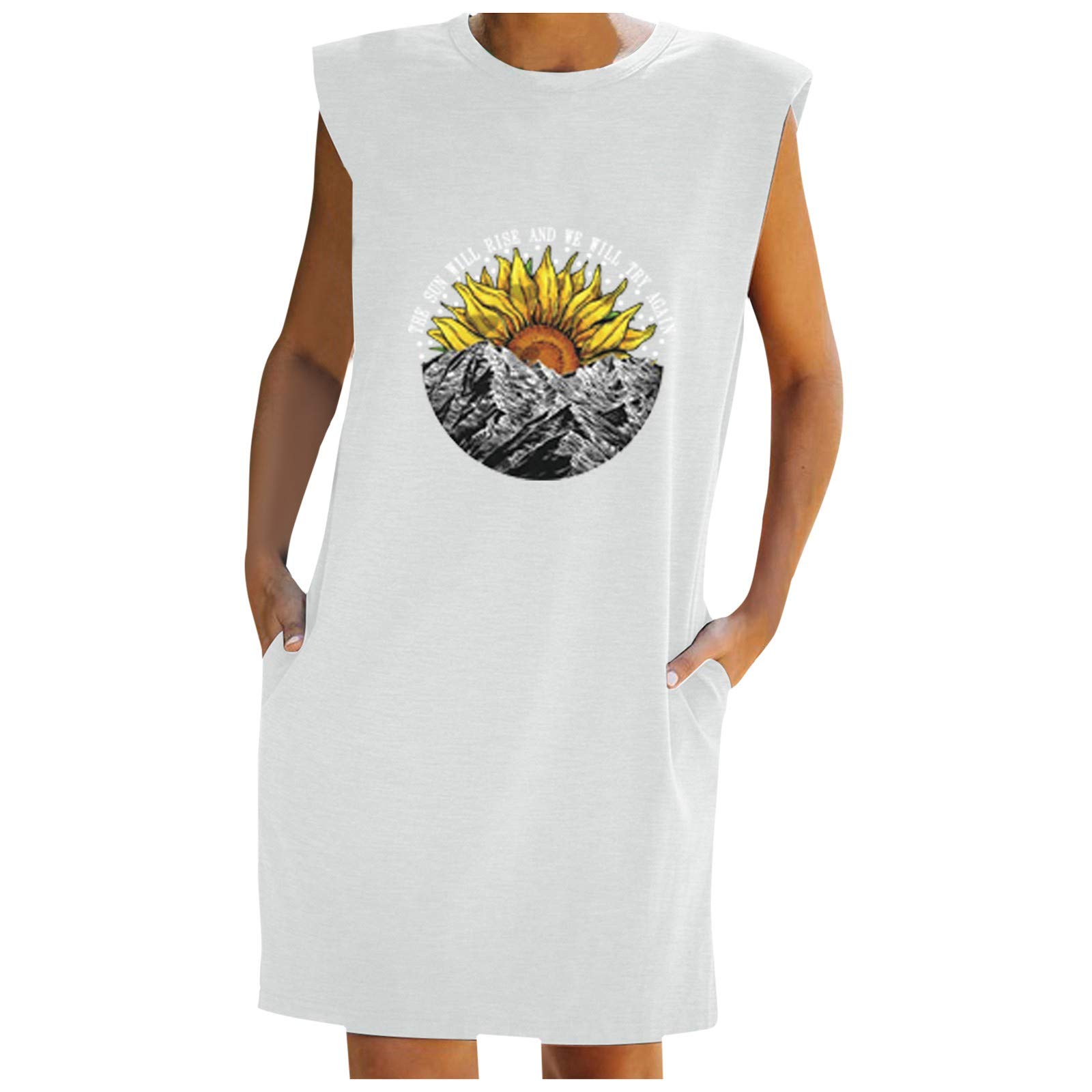 Elegant Women's Sleeveless Printed Party Dress - Wedding Guest, Prom, Casual Wear - Perfect for Cocktail Parties, Date Nights & Special Occasions