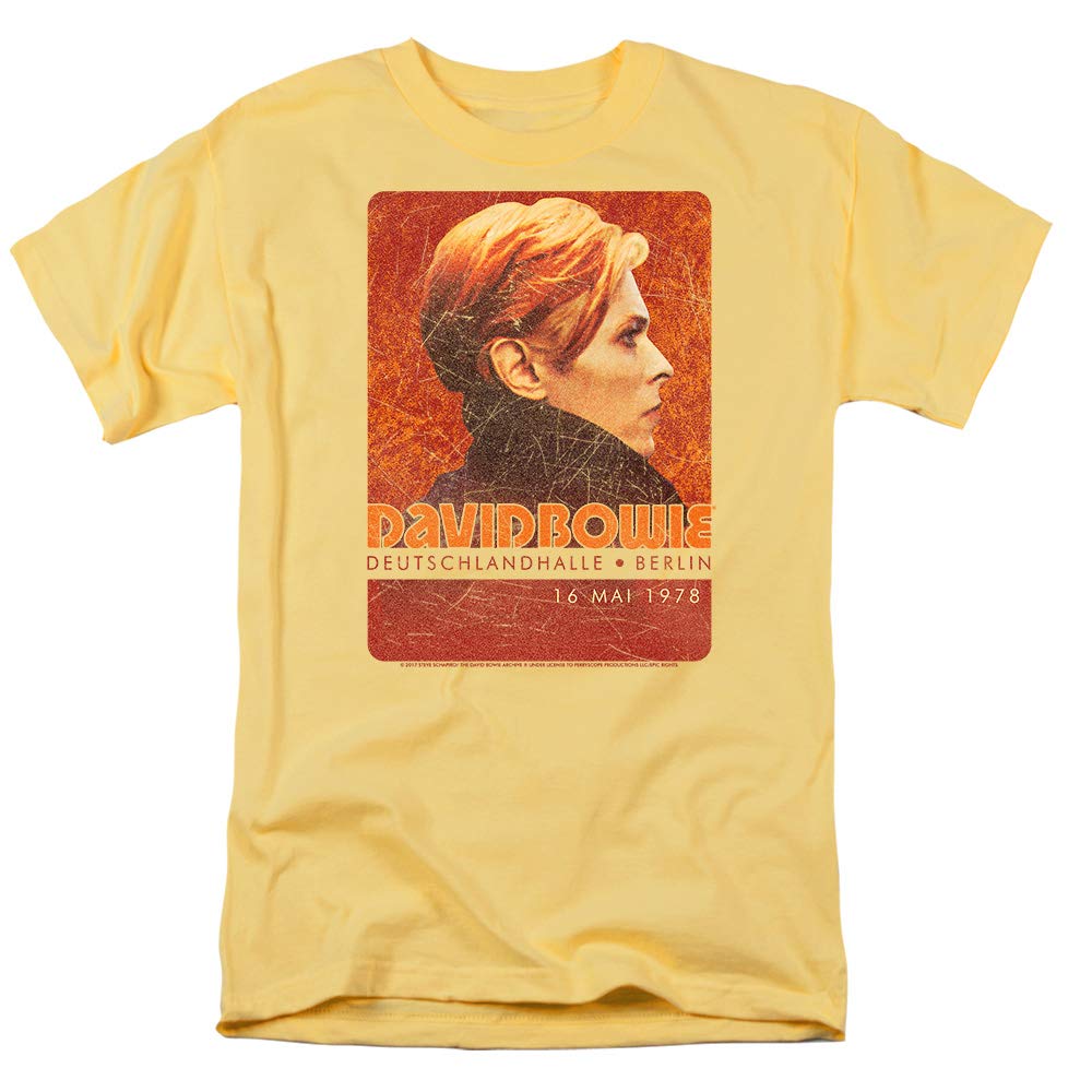 Vintage David Bowie Berlin '78 Tour T-Shirt & Stickers Set - Retro Music Band Merch for Concerts, Gifts & Bowie Fans Collection