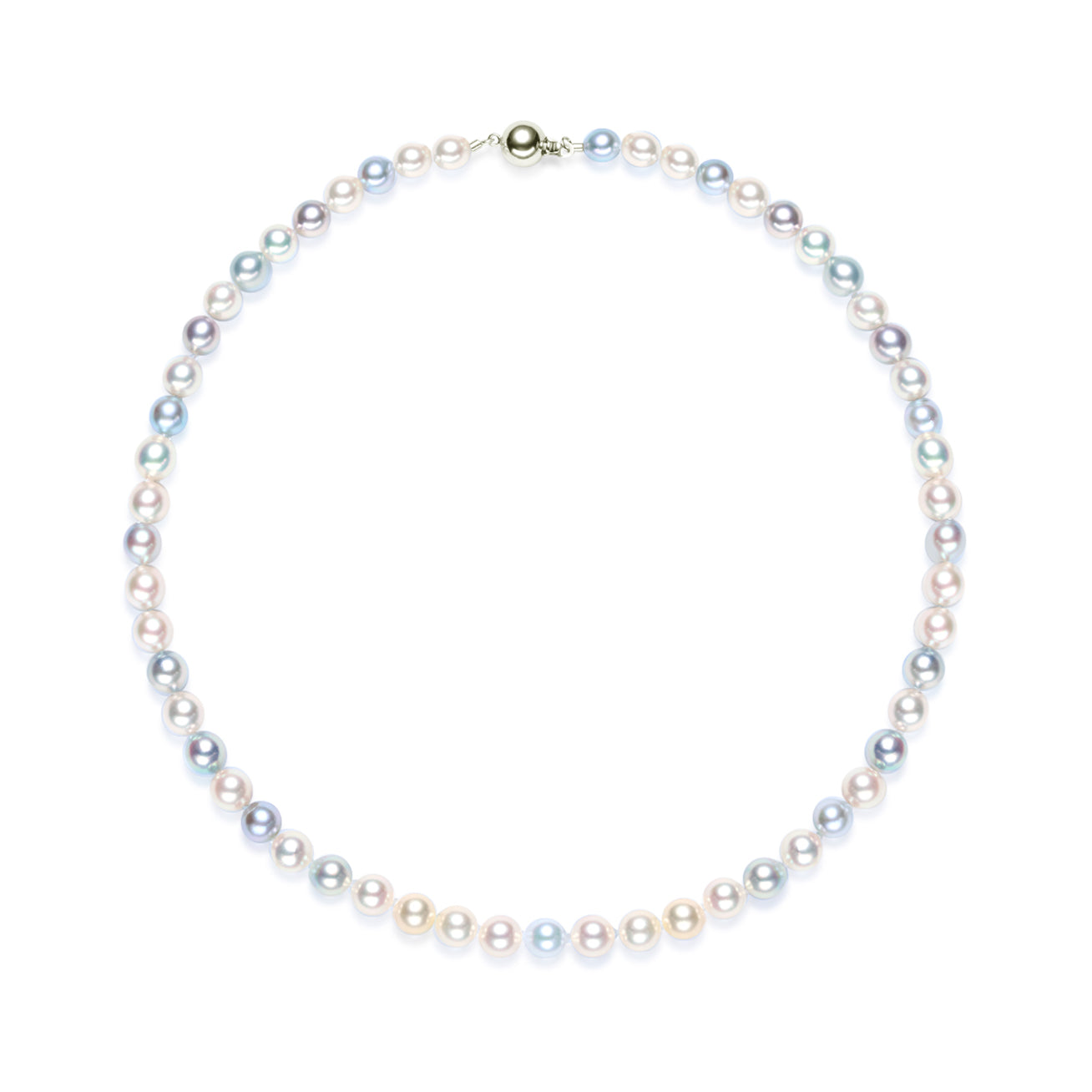 18K Gold Baroque Multicolor Akoya Pearl Necklace - Elegant Jewelry for Women, Perfect for Weddings, Parties & Special Occasions | KN00273