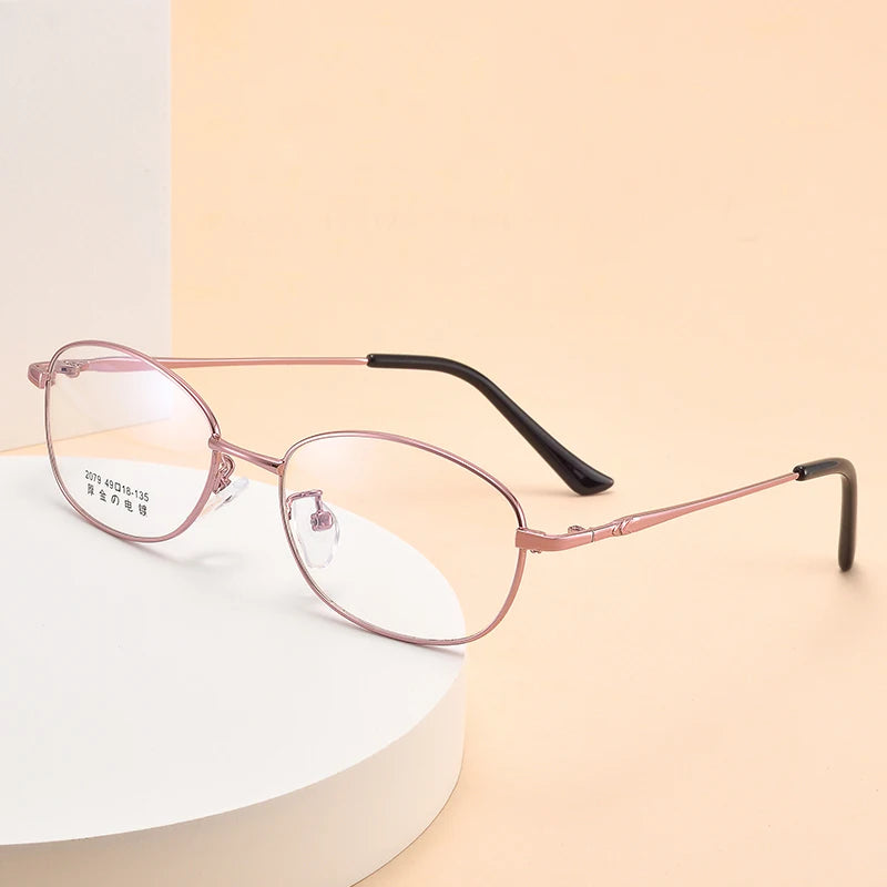 Bclear Women's Full Rim Small Oval Square Alloy Eyeglasses My2079 - Stylish Lightweight Frame for Work, Reading & Everyday Use