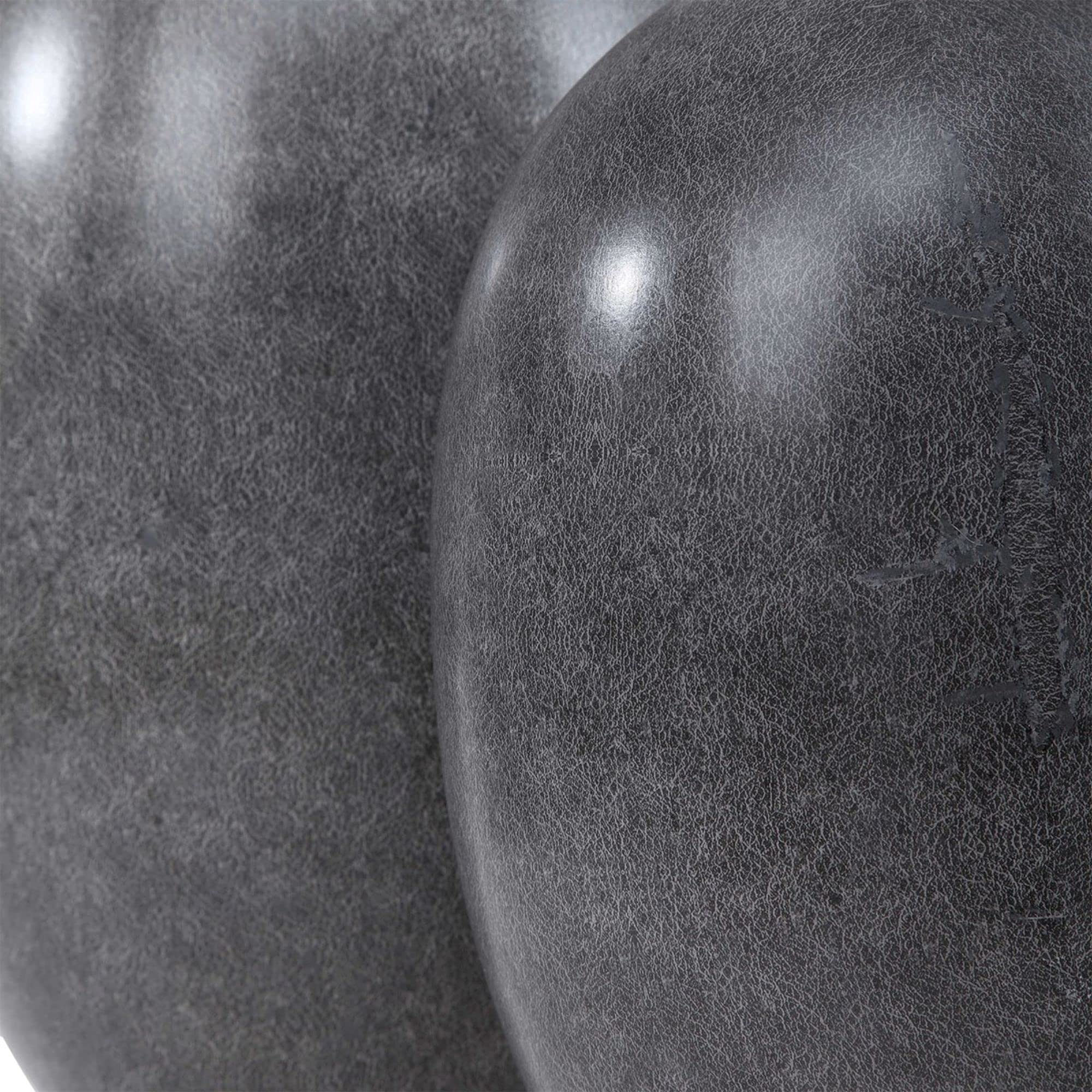 Set of 2 Modern Black and White Marbled Ceramic Vases - 20 Inch Tall Home Decor for Living Room, Dining Table, Office & Wedding Centerpieces