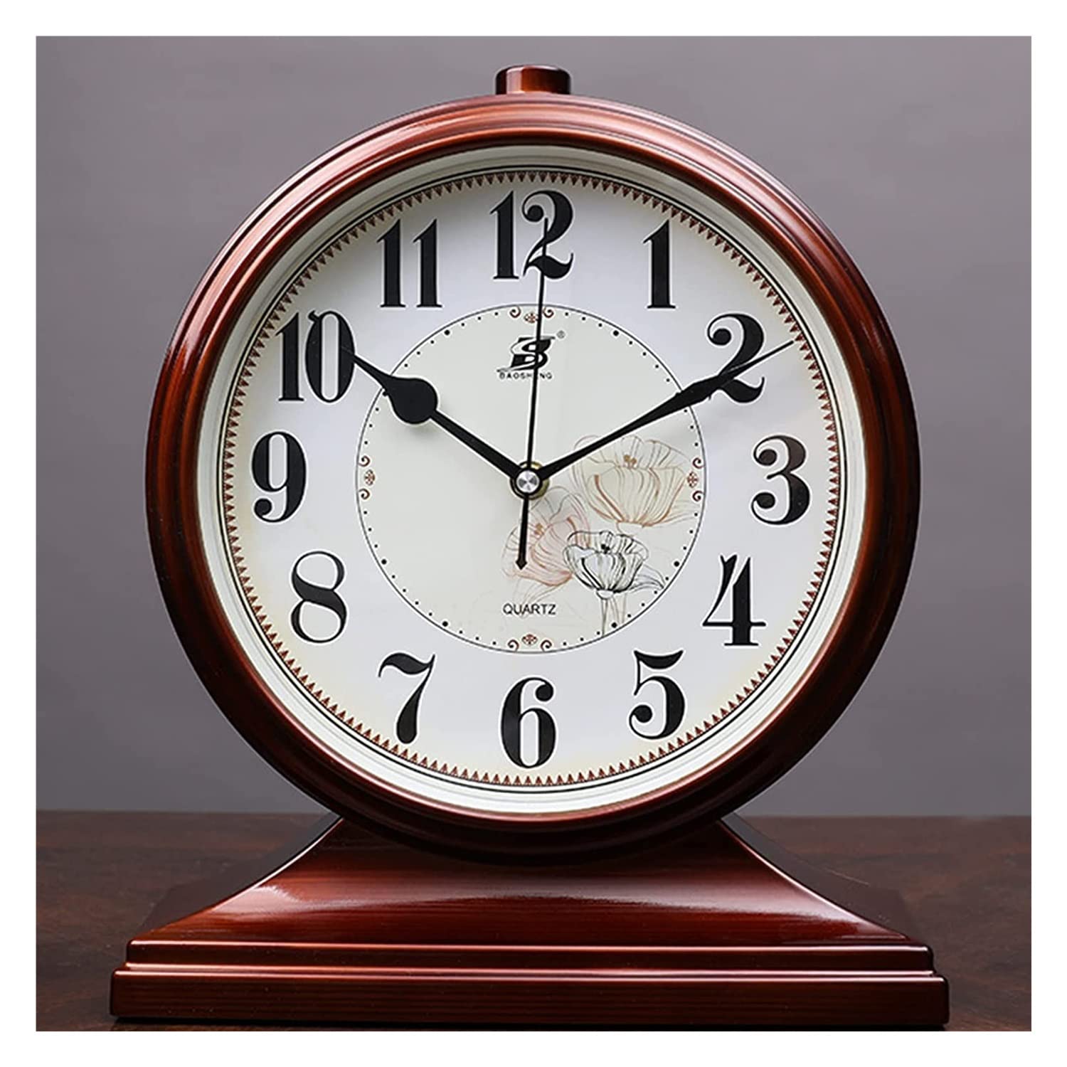 Vintage Silent Mantel Clock - Retro Wall Clock for Living Room, Bedroom, Office & Kitchen Decor | Perfect Home Decoration Gift for Housewarming & Holidays