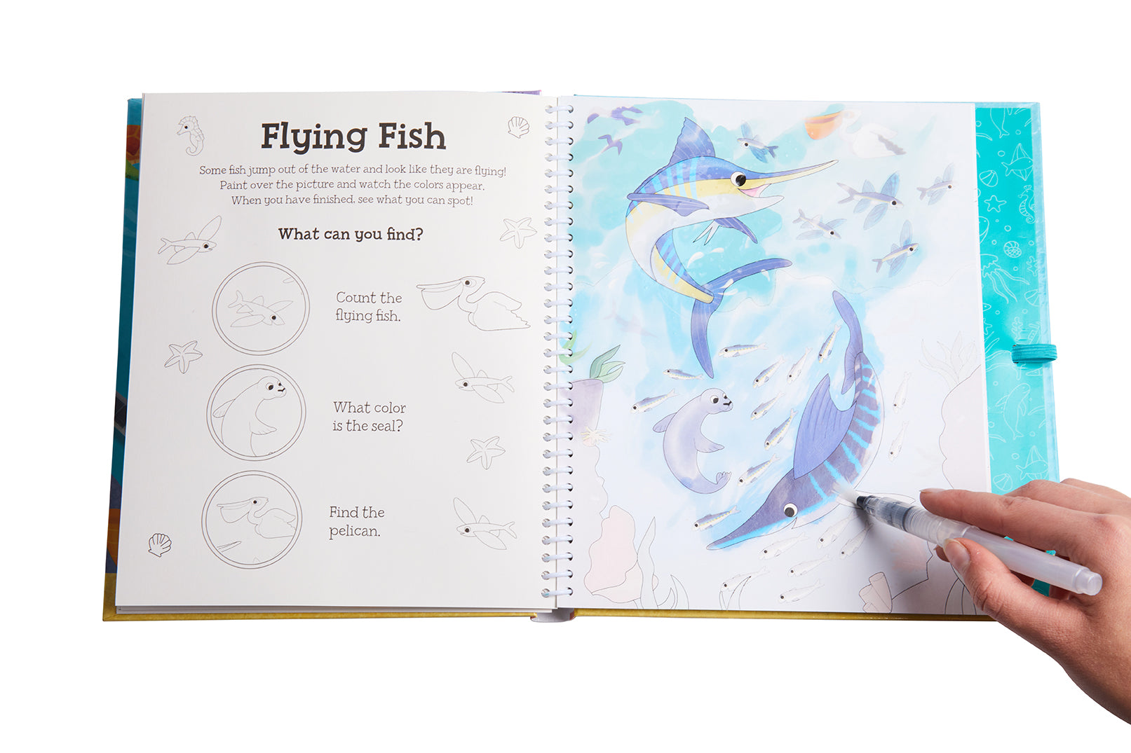 Magical Water Painting Kit for Kids - Under the Sea Theme | Reusable Water Coloring Book with Ocean Animals | Perfect for Travel, Birthday Gifts & Creative Play