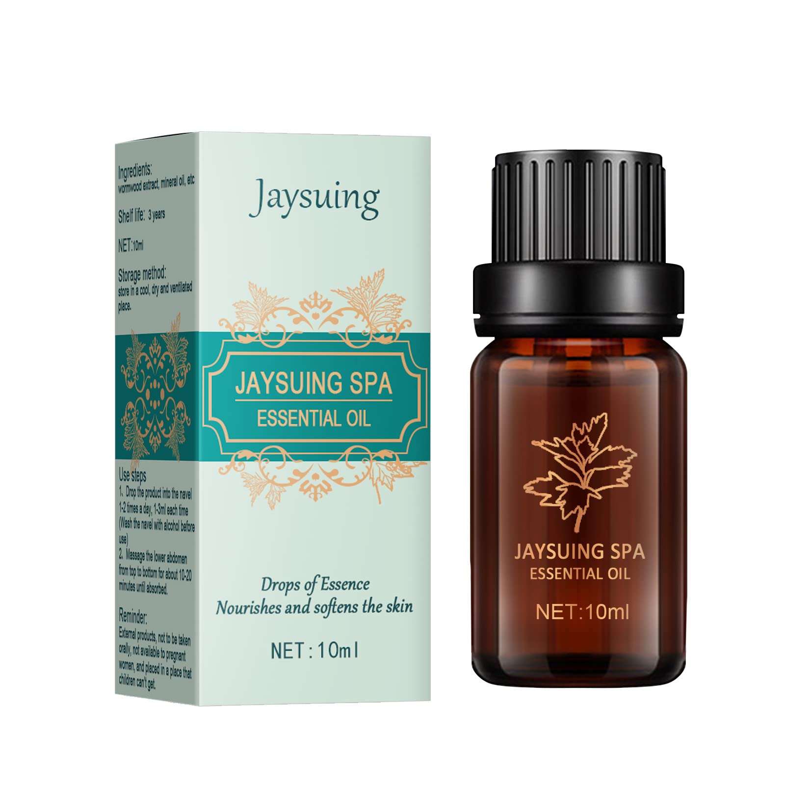 Wormwood Essential Oil for Belly Drainage & Weight Loss - Lymphatic Massage Oil to Reduce Swelling & Pain - Spa Body Care for Relaxation & Detox - Perfect for Home Massage & Self-Care Routines