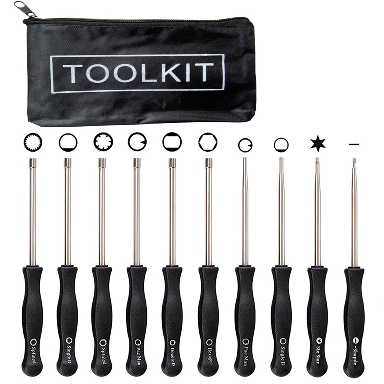 10-Piece Carburetor Adjustment Tool Kit for Small 2-Cycle Engines - Compatible with STIHL, Poulan, Husqvarna, MTD, Ryobi, Homelite Trimmers, Weed Eaters & Chainsaws - Essential Carb Tune-Up & Maintenance Screwdriver Set for DIY Lawn Care & Landscaping Equipment Repair