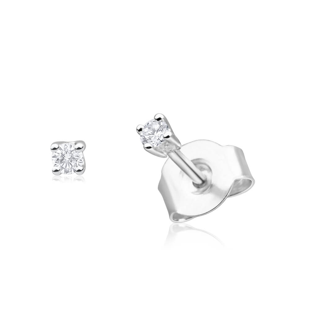 9ct White Gold 2 Carat Diamond Stud Earrings for Women - Elegant Wedding, Anniversary & Party Jewelry Gift