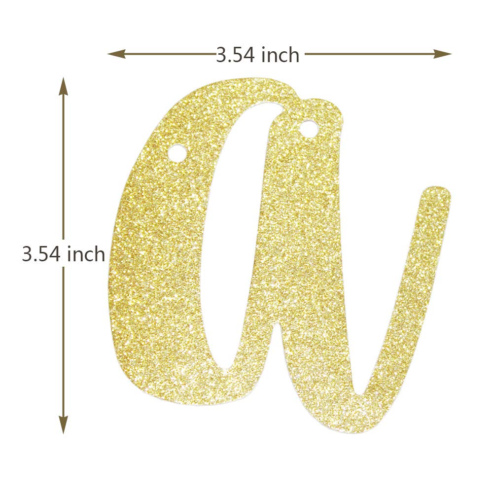 Bon Voyage Banner - Gold Glitter Travel Sign & Garland Decorations for Travel Theme Parties, Graduation Celebrations, Retirement Parties & Moving Away Events - Perfect for Wall Decor, Photo Backdrops & Party Supplies