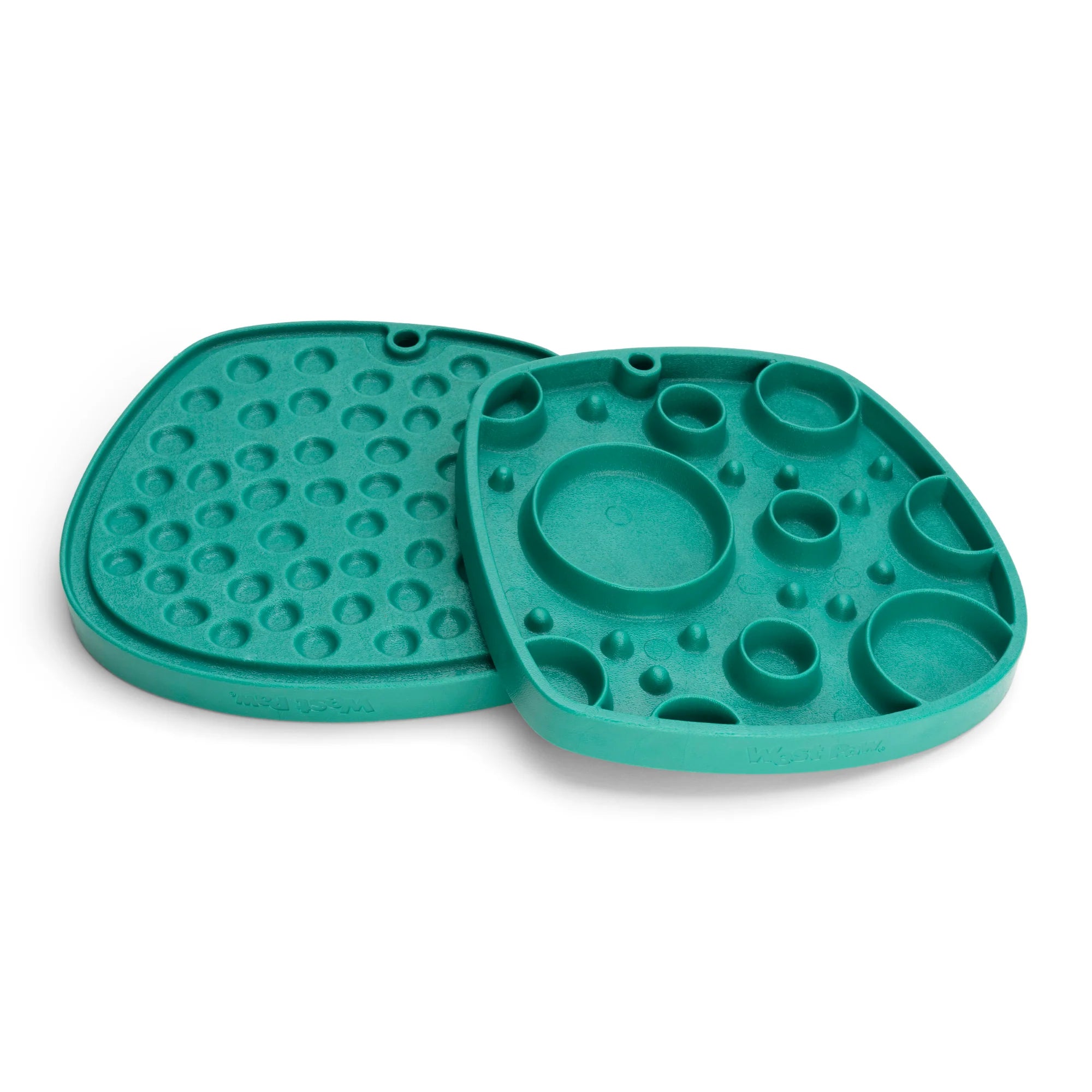 Slow Feeder & Lick Mat for Dogs - Non-Slip Green Silicone Licking Pad by West Paw - Perfect for Mealtime Enrichment, Anxiety Relief & Grooming Sessions
