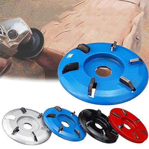 6-Tooth Red Arc Wood Carving Disc for 16mm Angle Grinder - Woodworking Shovel Plate, Sculpting Tool with 3/4/5/6 Teeth Milling Attachment - Perfect for DIY Wood Crafts, Furniture Making & Artistic Sculpting
