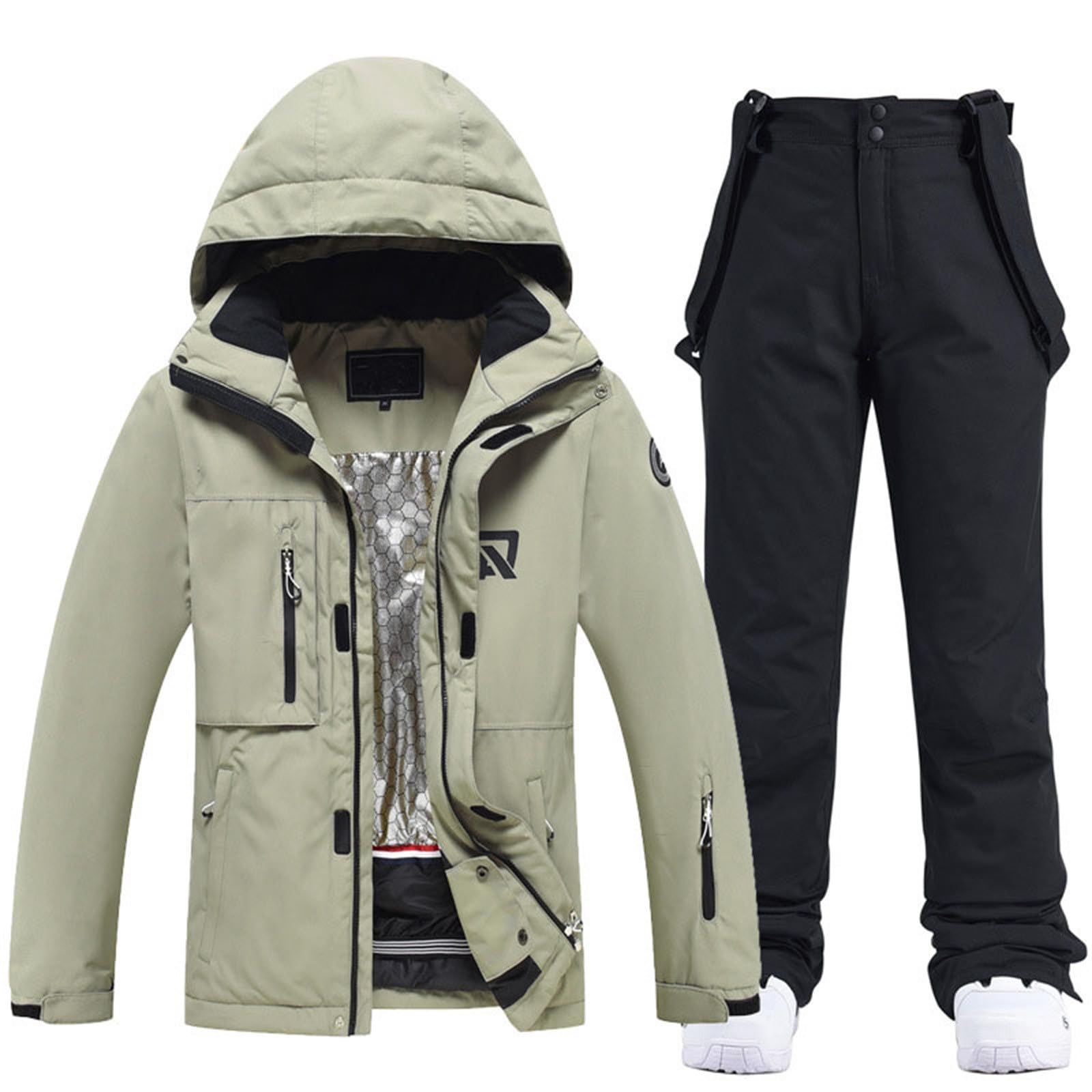 Men's & Women's Winter Snowboard Jacket & Pants Set - Insulated Snowsuit for Teens & Young Adults - Waterproof Snowwear for Skiing & Snowboarding