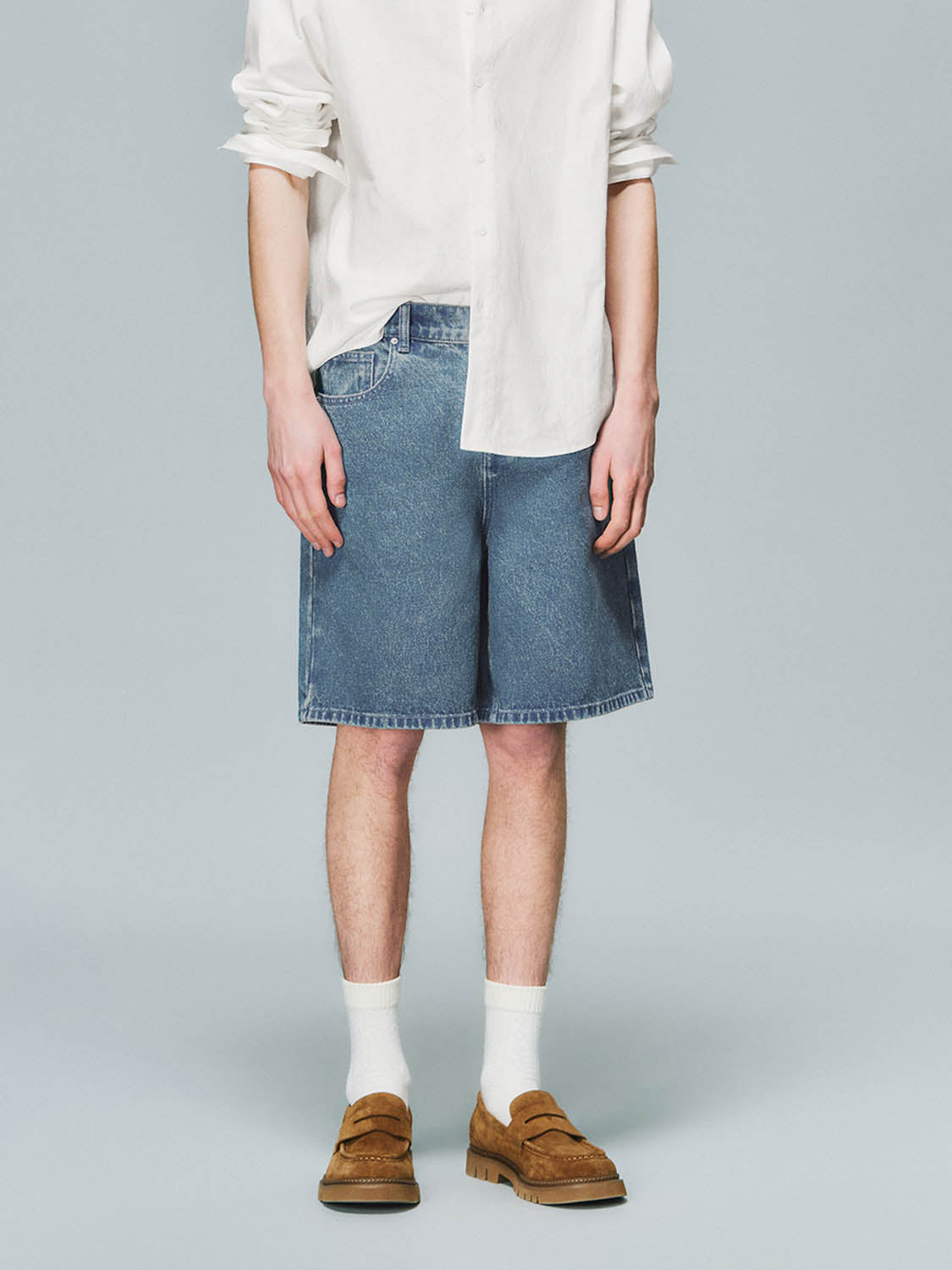 Stylish Women's Denim Shorts UMM850041 - High Waist Distressed Denim Shorts for Summer, Casual Outfits & Beach Wear
