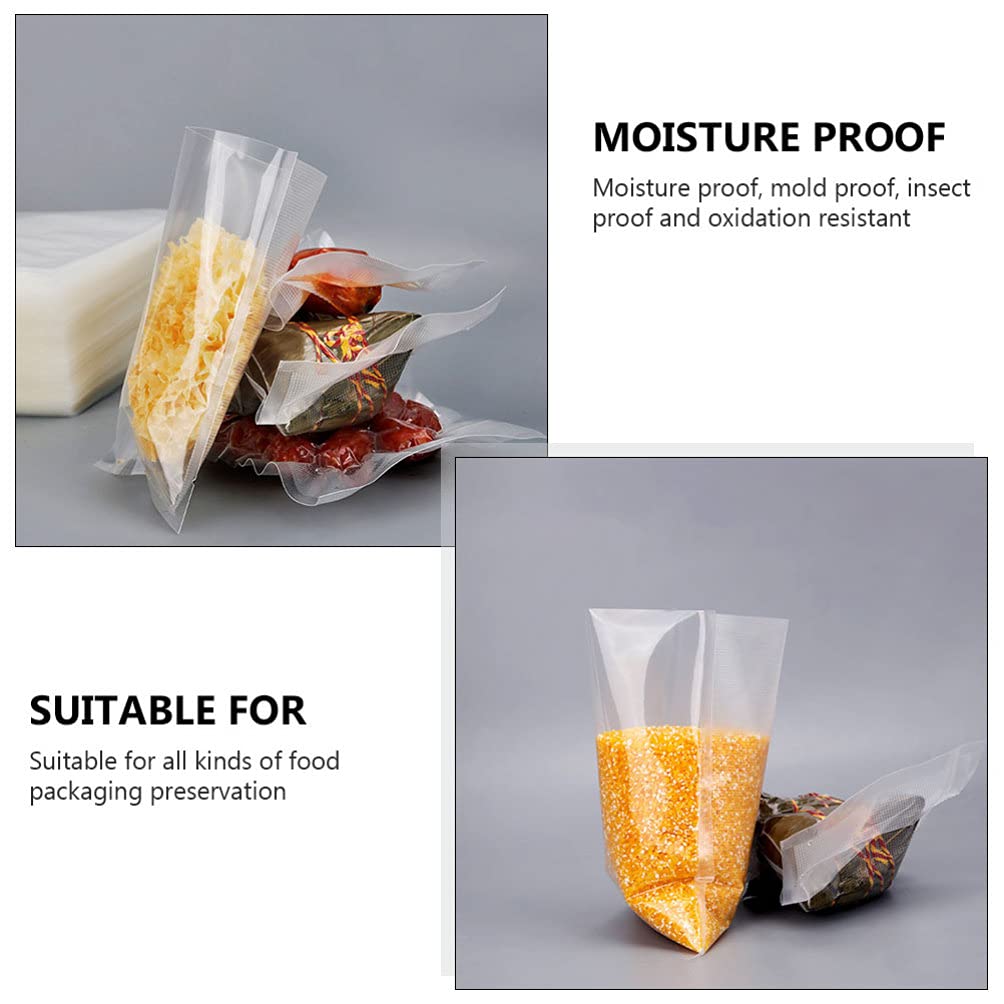 Hemoton 100-Piece Transparent Vacuum Sealer Bags Set - Airtight Food Storage Bags for Freezer, Fridge & Meal Prep | Perfect for Vacuum Sealing Fruits, Vegetables & Leftovers