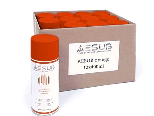 AESUB Orange Vanishing Spray for 3D Scanning - 400ml - High Visibility Temporary Marking Solution for 3D Modeling, Reverse Engineering & Quality Control