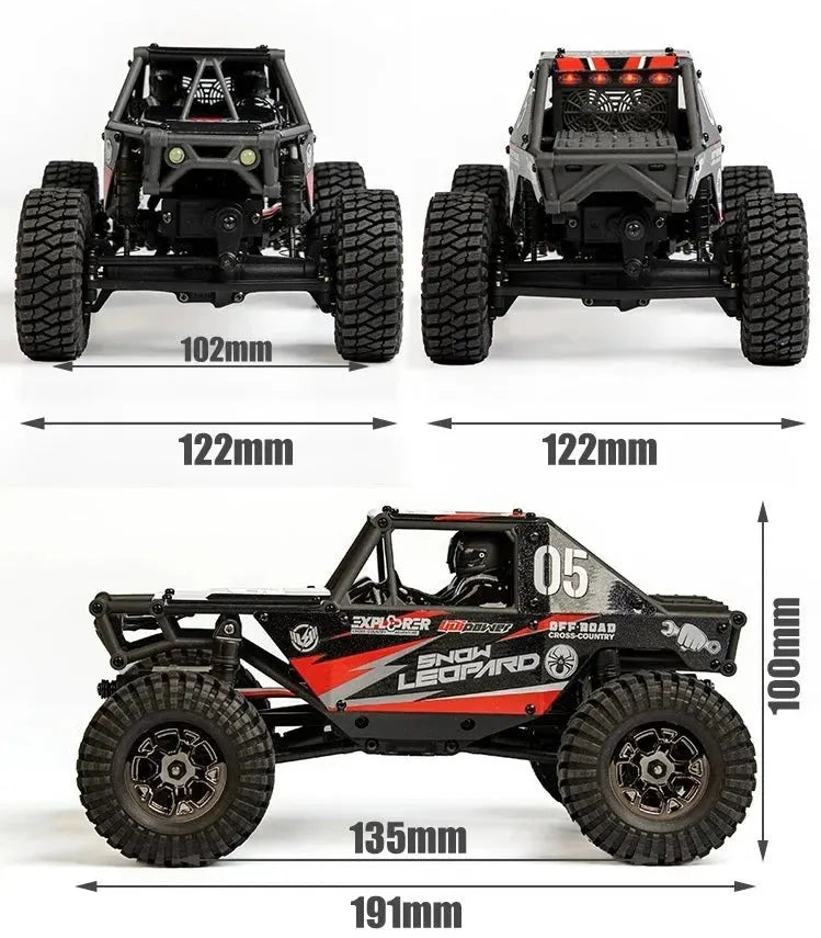 UDIRC UCX2405 Pro 1/24 Scale 4WD Brushless RC Rock Crawler Car with FOC Motor - Ready to Run (RTR) in Black/Yellow - Perfect for Indoor Off-Road Racing and Backyard Crawling Adventures
