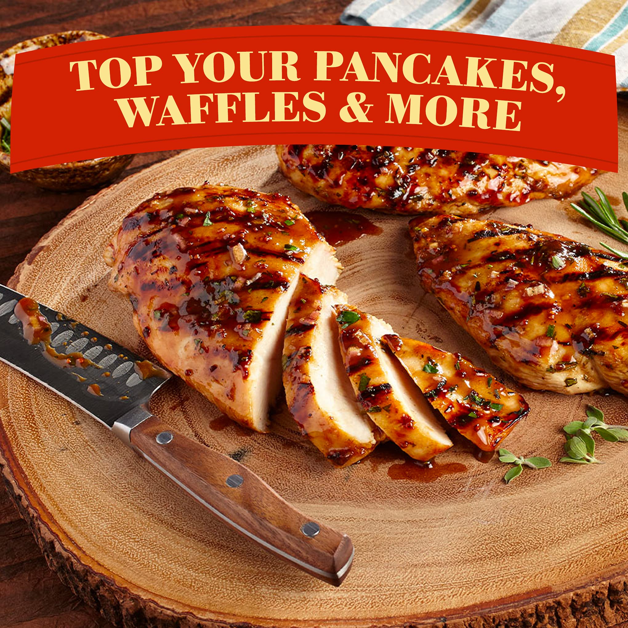 Log Cabin Sugar Free Syrup for Pancakes, Waffles & French Toast - 12 oz Bottle | Keto-Friendly Breakfast Syrup | Perfect for Pancake Stacks, Waffle Topping & Dessert Drizzles