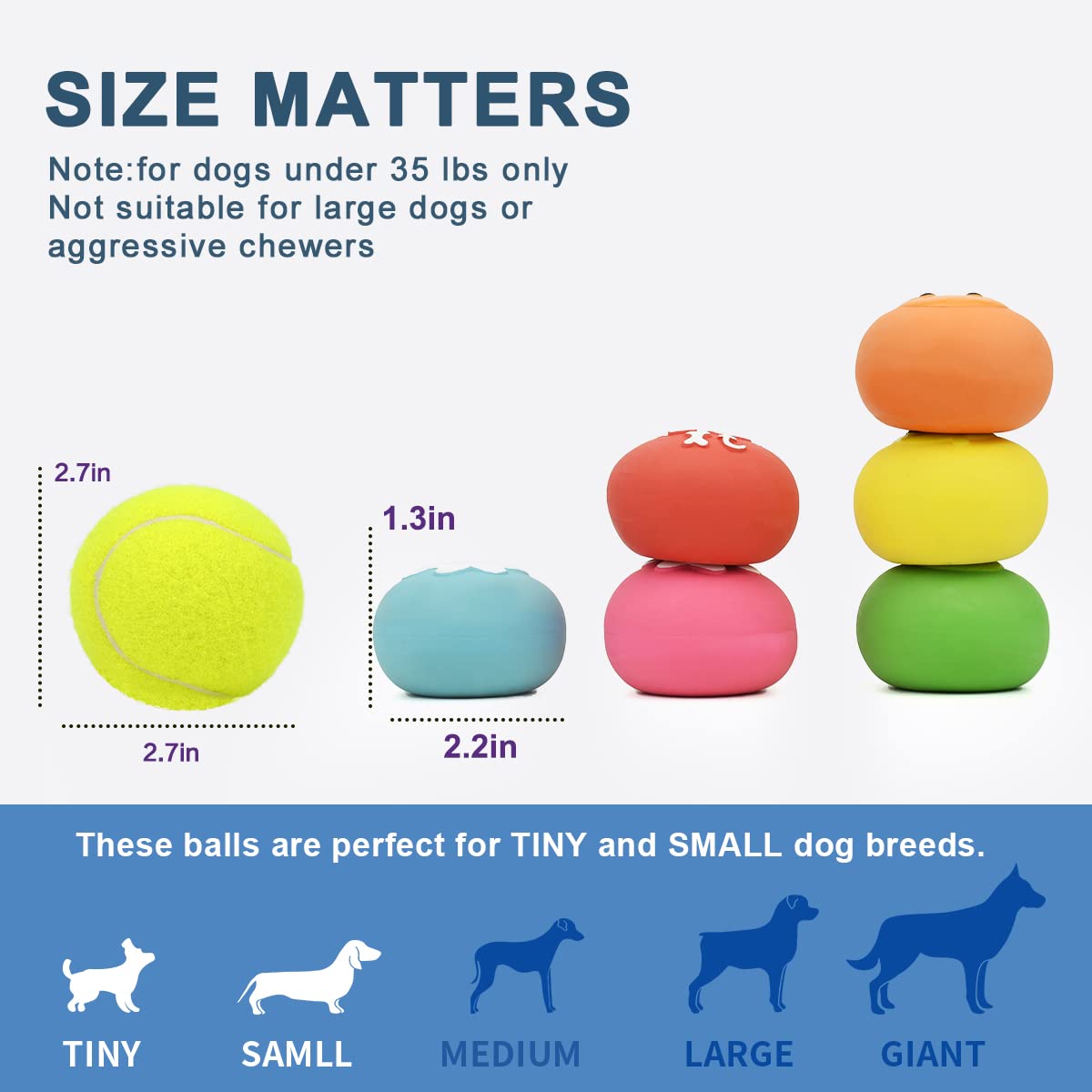 **Durable Squeaky Dog Toys for Small Dogs & Puppies – Soft Latex Rubber Chew Ball with Funny Face, Bouncing & Squeaking Fun – Perfect for Indoor Play, Training & Teething Relief**