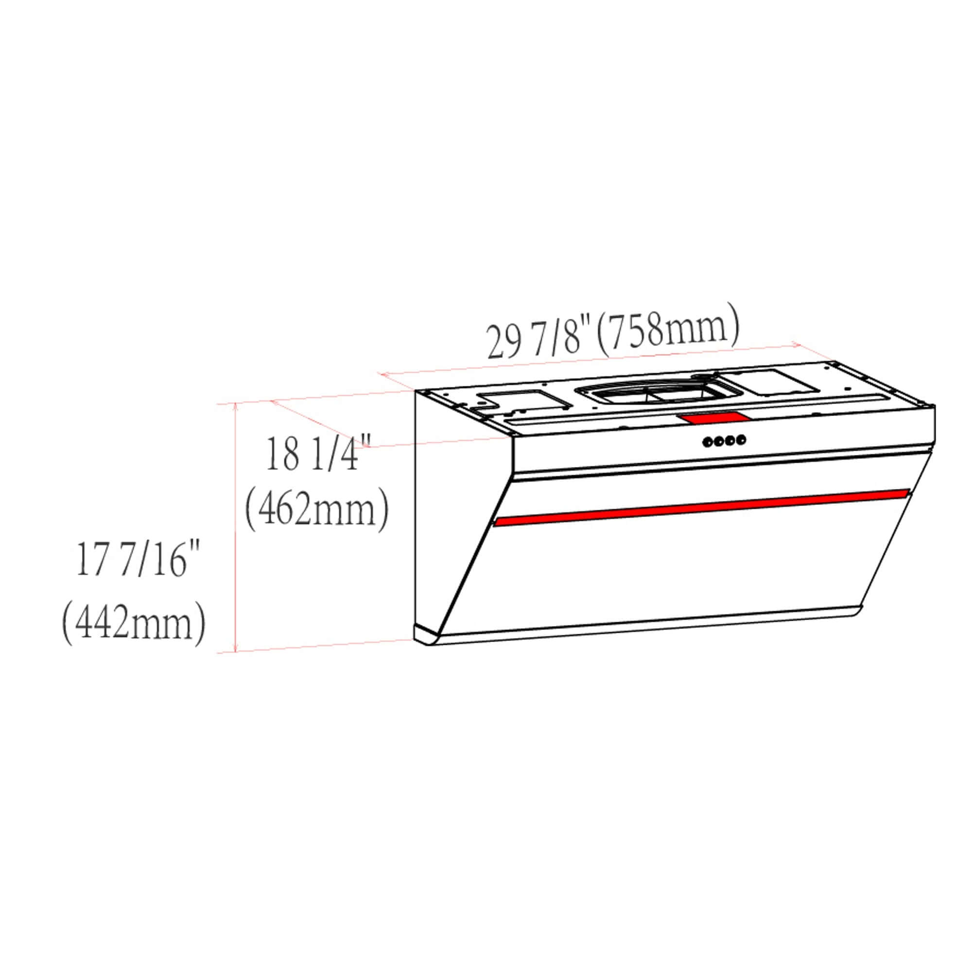 Fotile JQG7522 30-Inch 850 CFM Wall Mount Range Hood with Push Button Controls - Stainless Steel Kitchen Vent Hood for Gas Stoves, Cooking Smoke Removal - Perfect for Modern Home Kitchens & Open Concept Designs