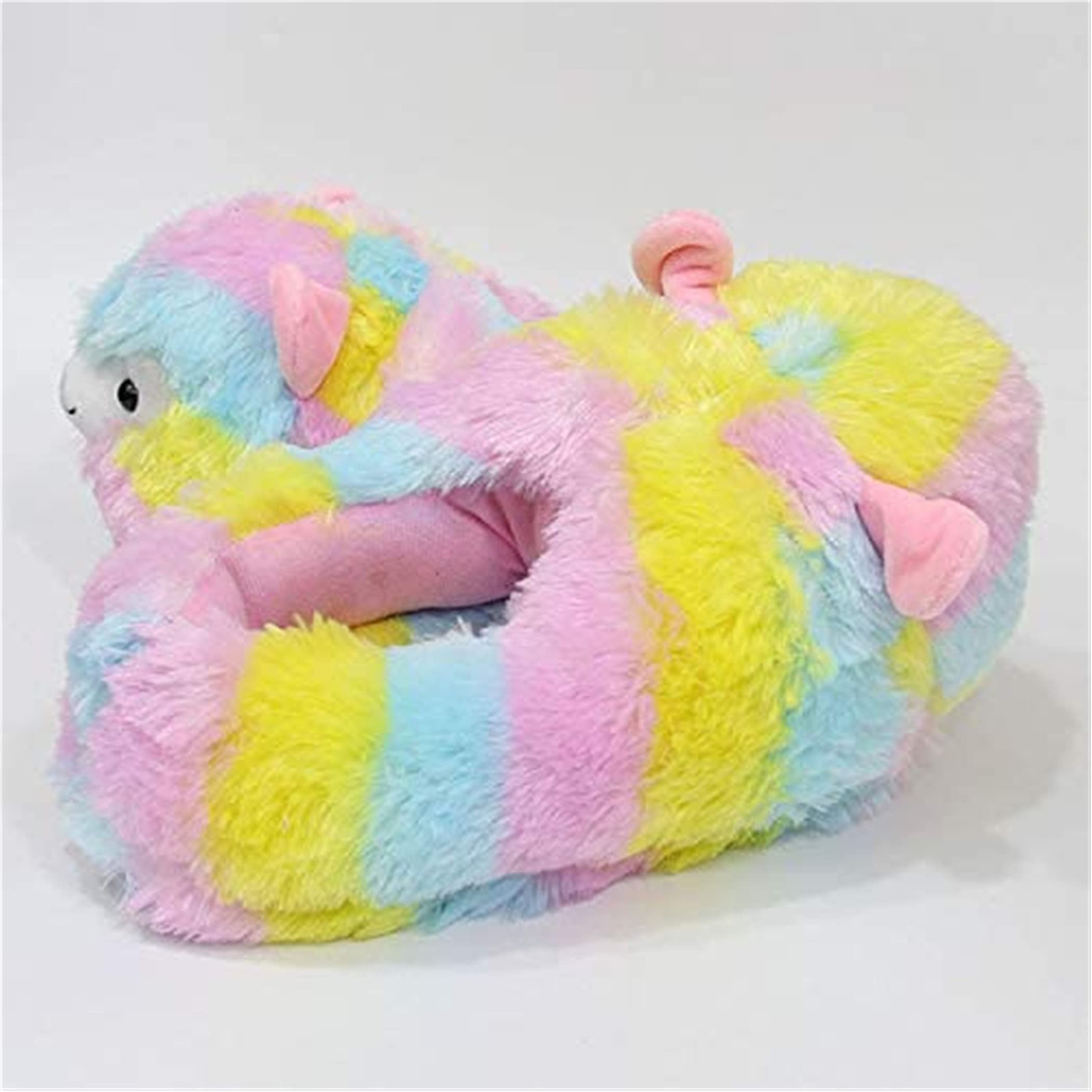 Women's Furry Winter Slippers - Warm Animal Design Pig & Hamster House Shoes - Cozy Home Indoor Footwear for Relaxing, Lounging & Gift Giving