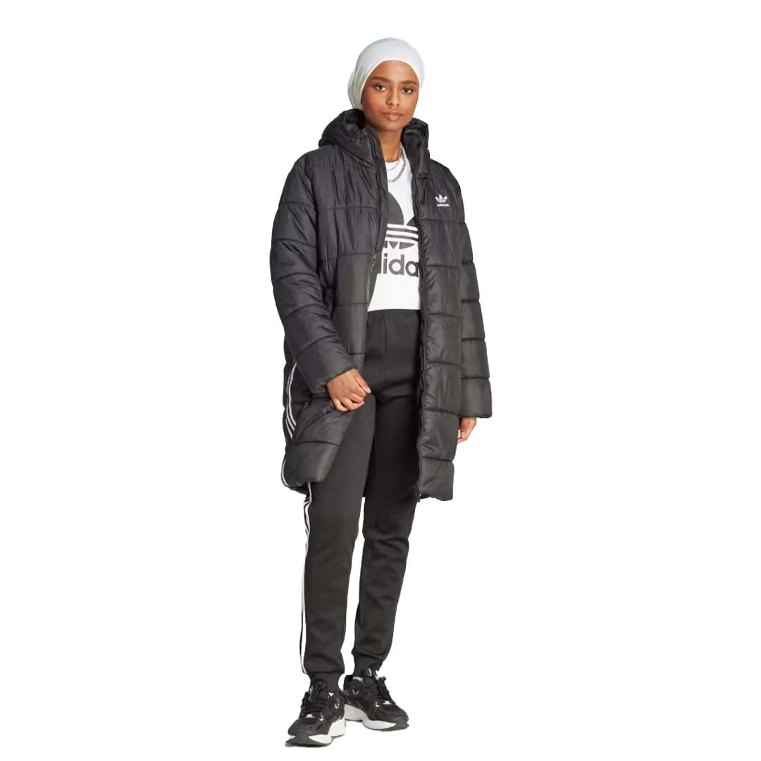 Adidas Women's Adicolor Long Jacket (II8456) - Lightweight Water-Resistant Windbreaker for Running, Hiking & Outdoor Activities