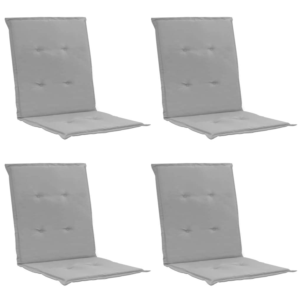 Water-Resistant Outdoor/Indoor Chaise Lounge Cushion Set - 4 Pack Gray Pool Chair Cushions 39.4