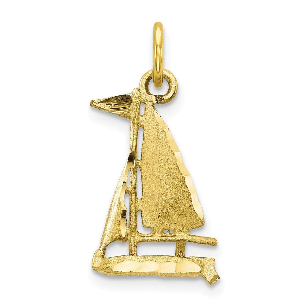 10K Yellow Gold Sailboat Charm Pendant - Roy Rose Jewelry for Women - Nautical Inspired Jewelry Gift for Sailors, Boaters & Beach Lovers - Perfect for Everyday Wear, Special Occasions & Travel