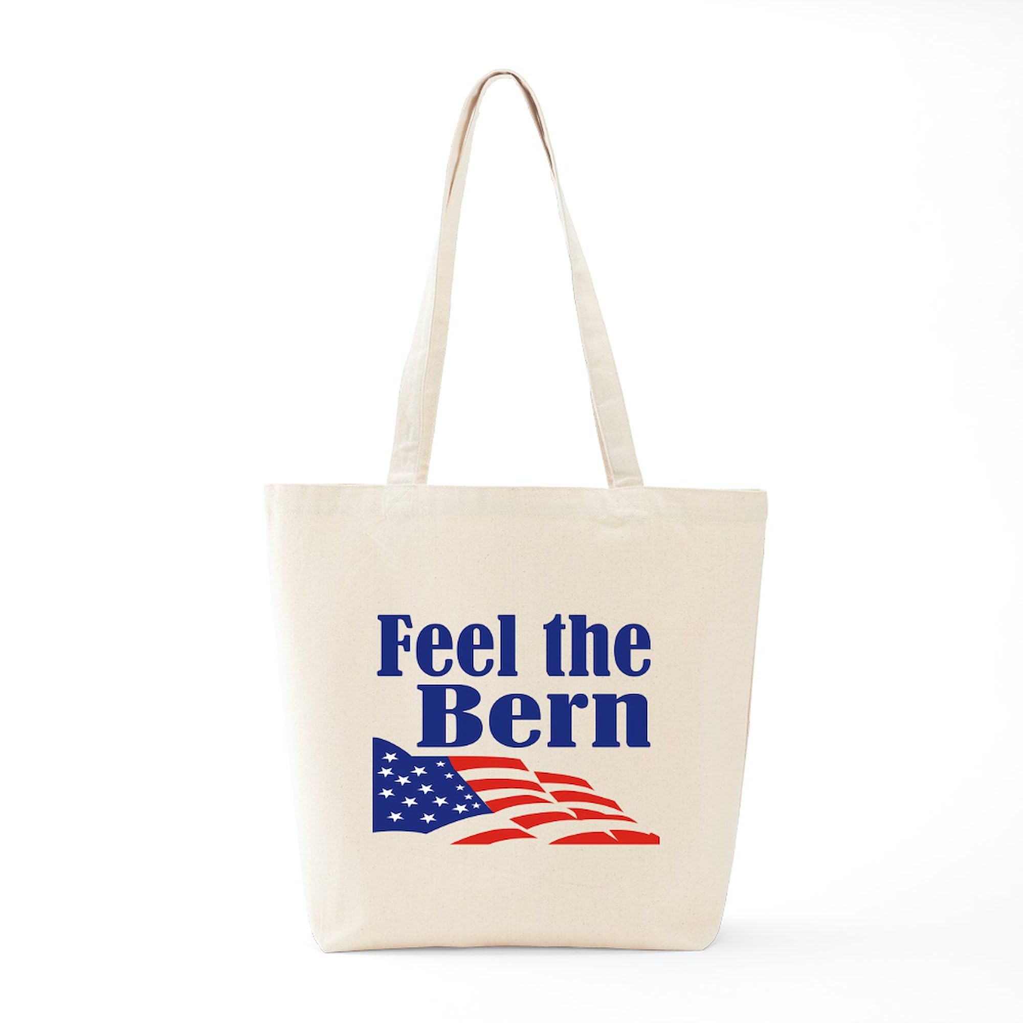 Feel The Bern Tote Bag - Eco-Friendly Natural Canvas Reusable Shopping Bag for Groceries, Beach & Everyday Use