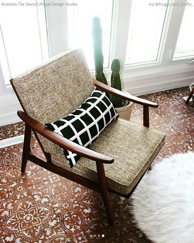 Anatolia Tile Stencil Kit - Reusable DIY Ceramic & Mosaic Tile Painting Template for Home Decor, Bathroom & Kitchen Backsplash - Perfect for DIY Crafts, Wall Art & Floor Designs