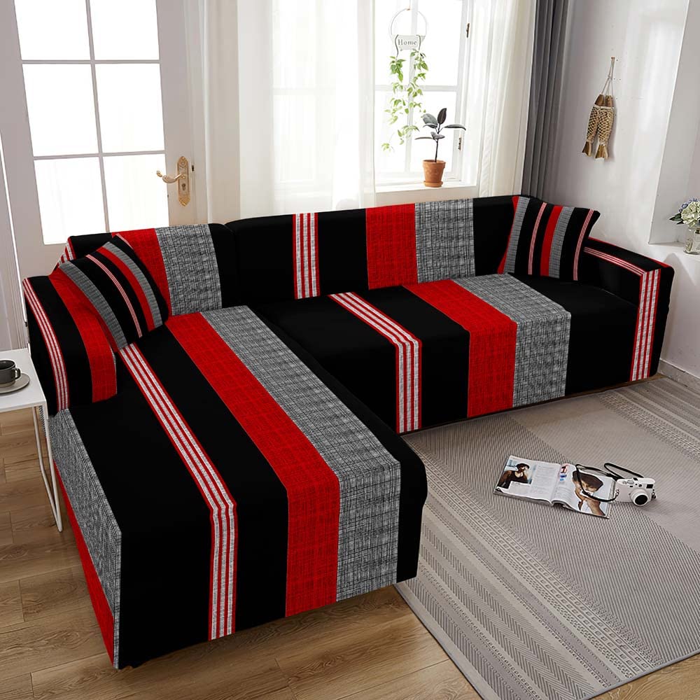 Stretchable L-Shaped Sofa Cover - Elastic Corner Couch Slipcover for 1/2/3/4-Seater, Nordic Style (90-140cm, L) - Perfect for Living Room, Home Theater & Family Gatherings