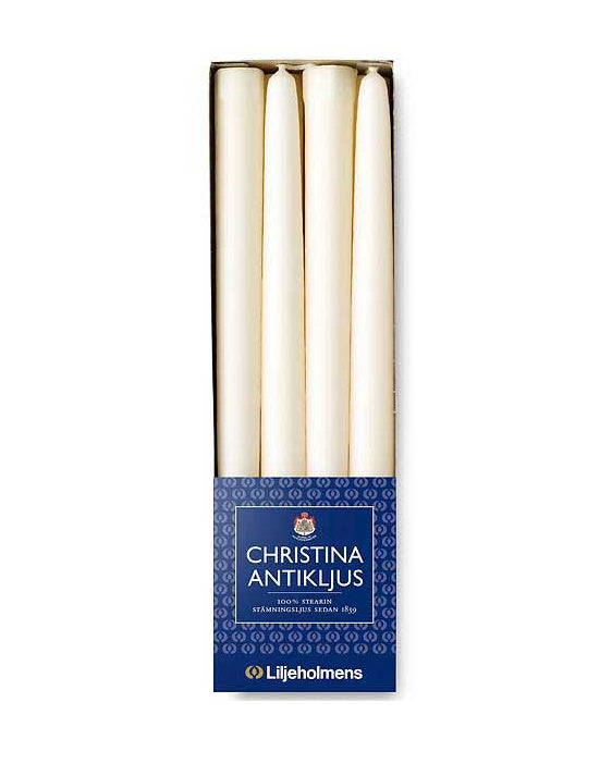 Liljeholmens Christinaljus 8-Pack Antique-Style Candles - Perfect for Holiday Decor, Weddings & Cozy Home Ambiance
