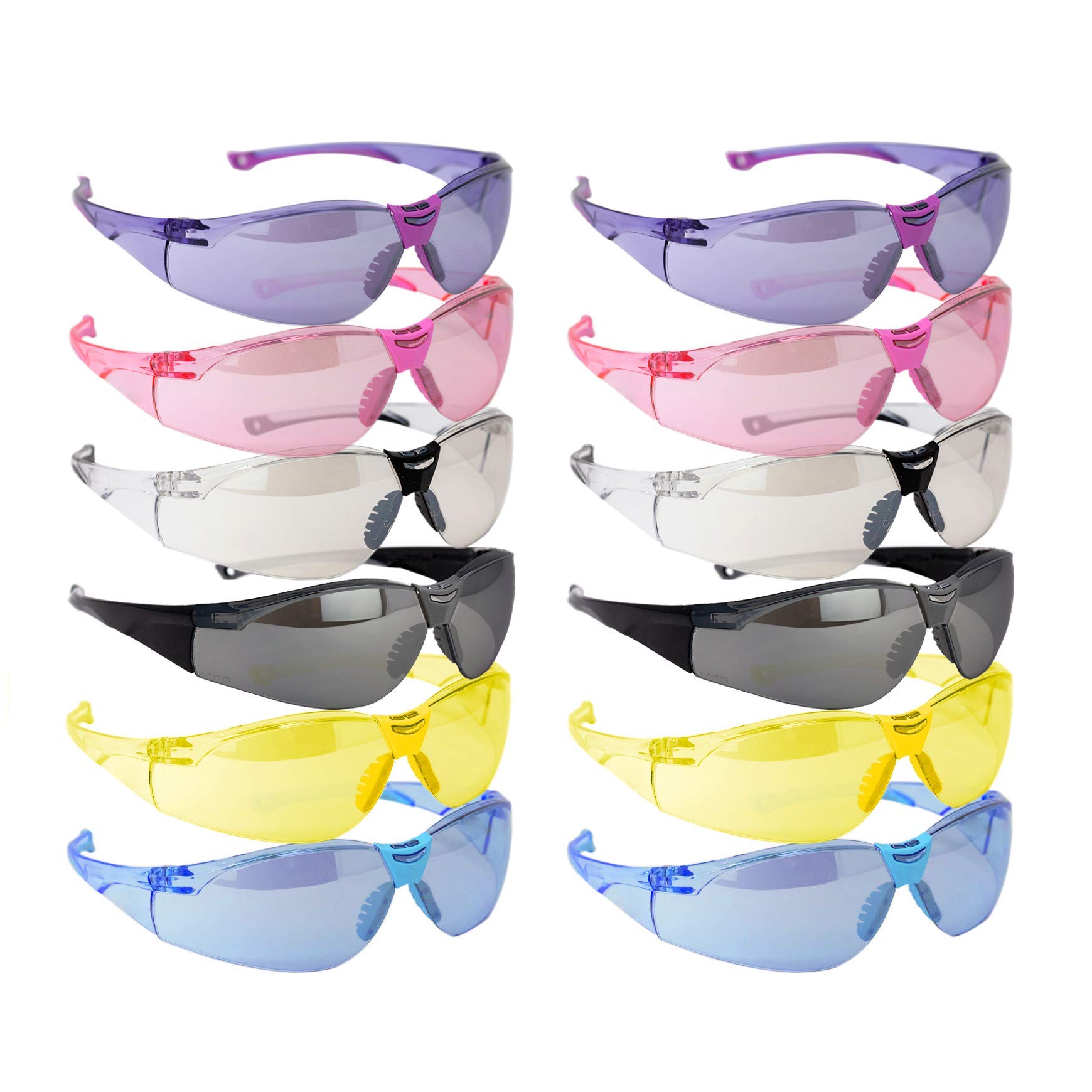 SAFE HANDLER Hyline Safety Glasses - ANSI Z87.1 Certified, Impact Resistant & Unbreakable Polycarbonate Lenses, Anti-Scratch Protection (144 Pairs) - Ideal for Construction, Woodworking, and Industrial Safety Use