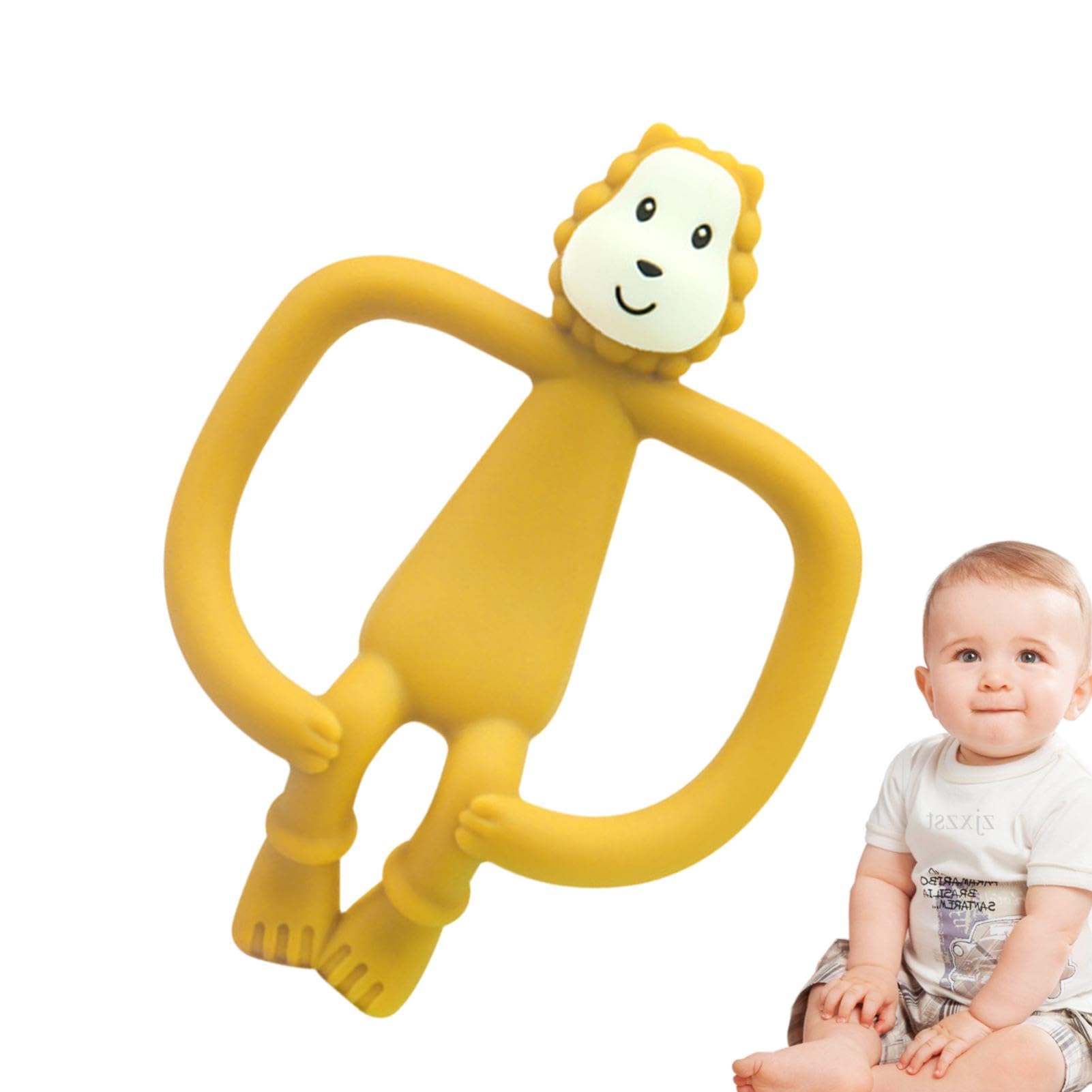 Lion Teether Toy for Babies & Toddlers - Food-Grade Silicone Teething Toy for Boys & Girls | Soothing Gum Relief, Easy to Grip & Clean | Perfect for Home, Travel & Daycare Use