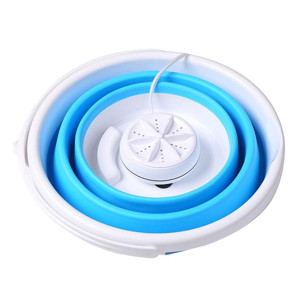 Portable Mini Washing Machine - USB Powered Compact Washer for Travel, Camping & Small Spaces | Foldable Design for Easy Storage | Ultrasonic Turbine Technology for Efficient Cleaning | Perfect for Underwear, Socks & Delicates | Ideal for Dorms, RVs & Outdoor Adventures