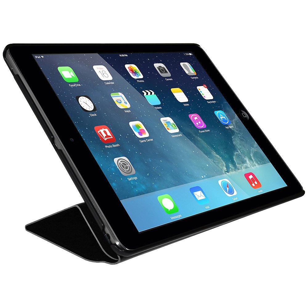 Amzer Slim Shell Multi-Angle Folio Case Cover for iPad Air (AMZ96288) - Perfect for Work, Travel & Home Use