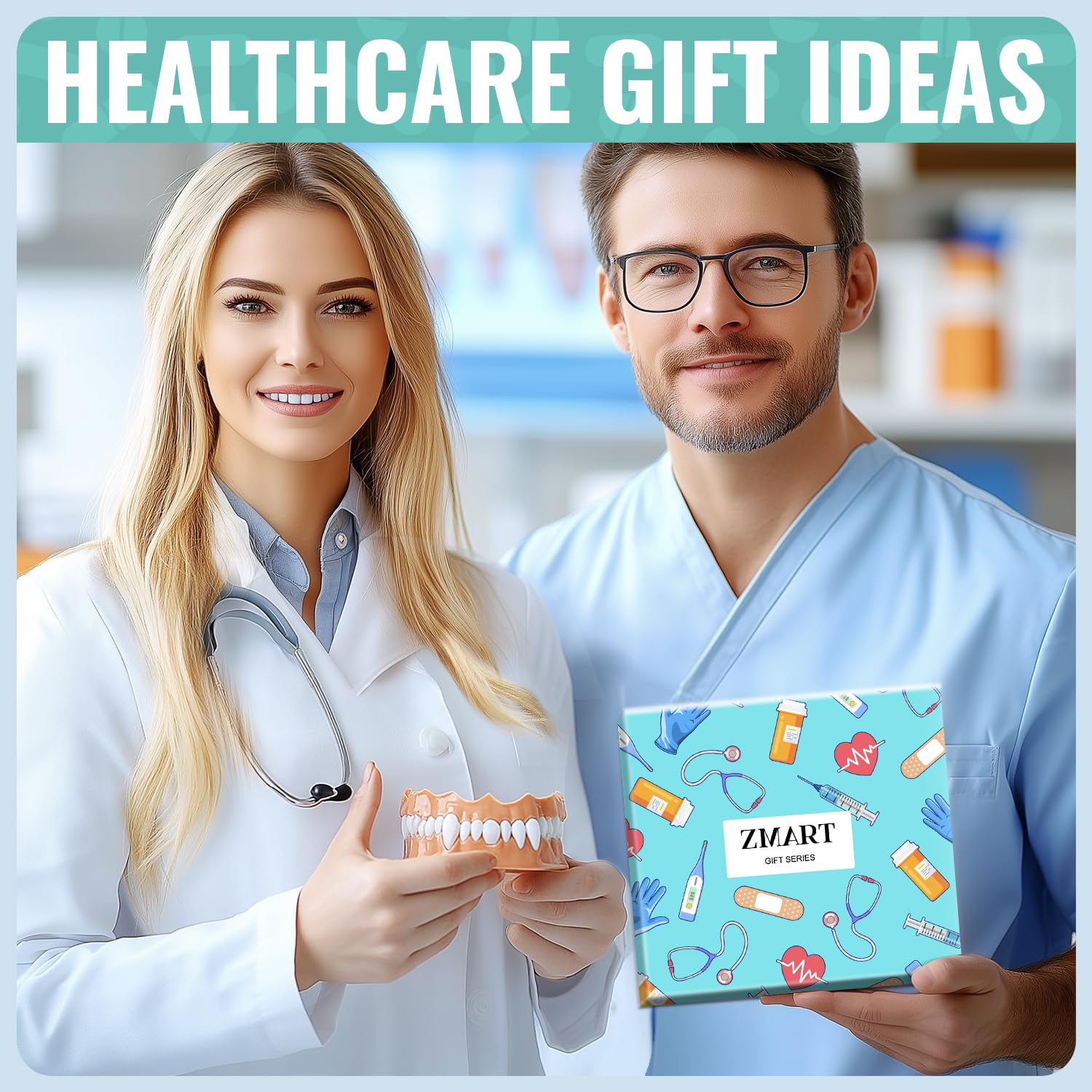 Zmart Funny Doctor Socks - Perfect Gifts for Doctors, Dentists & Surgeons | Doctor Appreciation Day, Dentist Day & Medical Professional Gifts | Great for White Coat Ceremony, Medical School Graduation & Healthcare Worker Appreciation