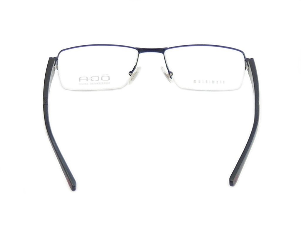 OGA Morel Eyeglasses Frame 74140 NR050 - Matte Black Plastic & Metal Blend - Made in France - Stylish Unisex Eyewear for Work, Reading & Fashion