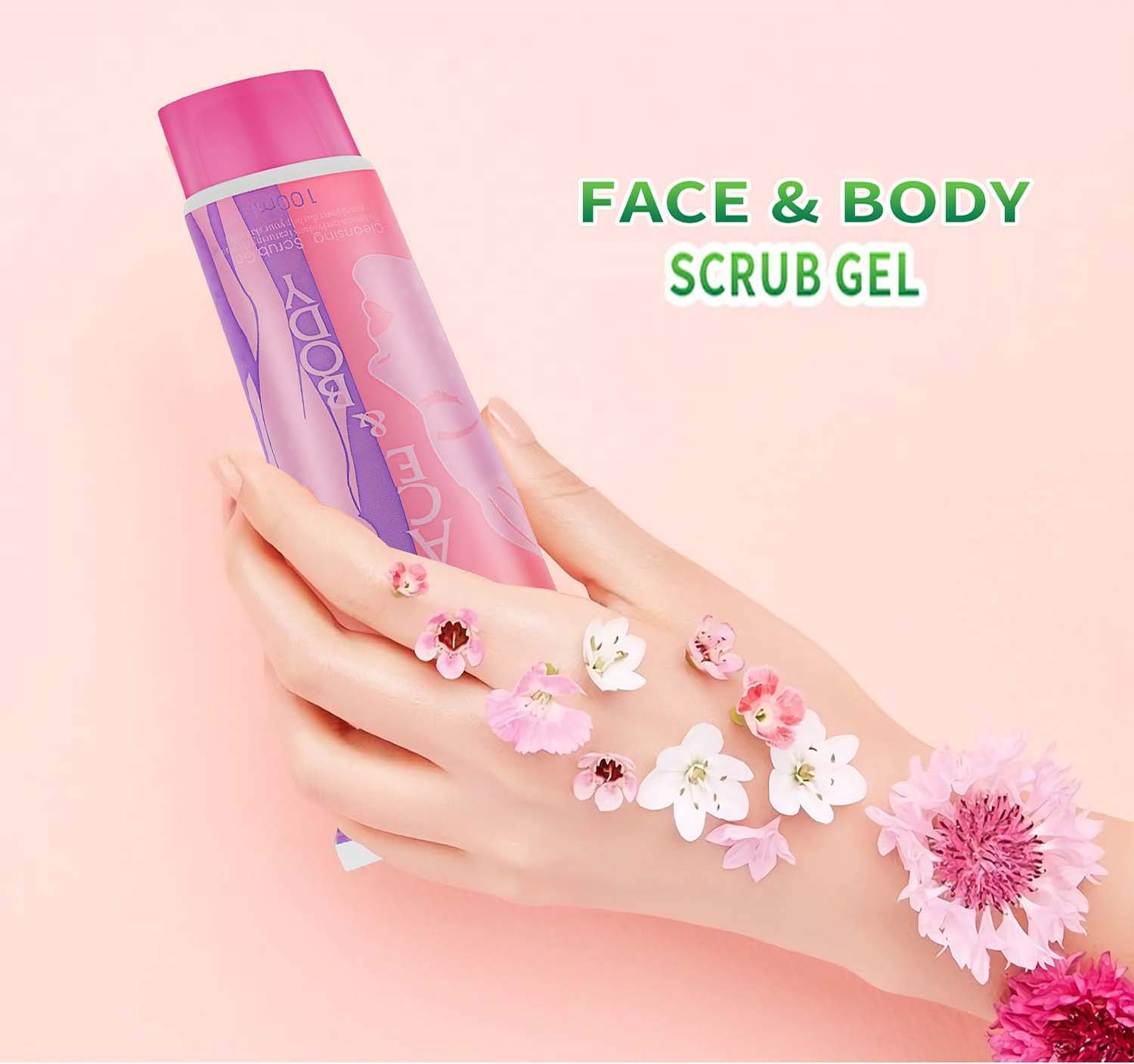Pietty Cream Face and Body Cleansing Scrub Gel - 100ml | Exfoliating & Moisturizing for Smooth Skin | Perfect for Daily Use & Spa Days