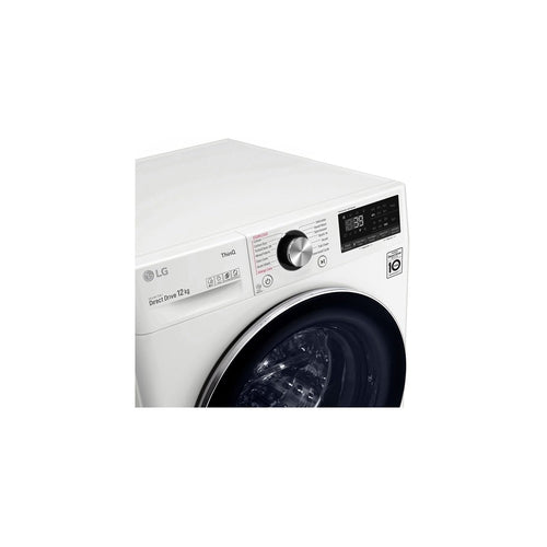 LG WV9 1412W 12KG/26.5lbs Large Capacity Front Load Washing Machine - Energy Efficient, Quiet Operation, White - Perfect for Apartments, Laundry Rooms & Smart Homes