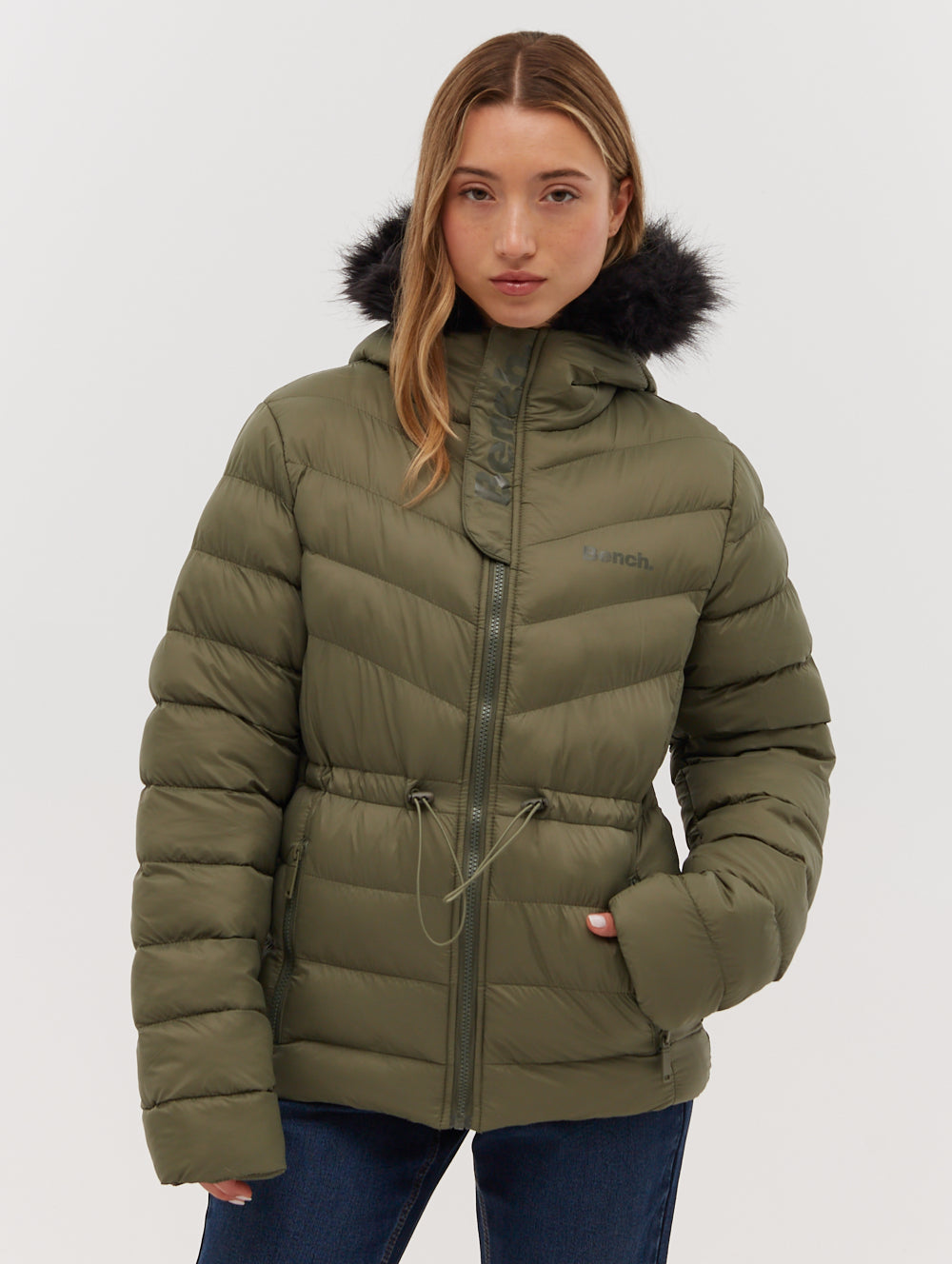 Inken Hooded Puffer Jacket - Lightweight Winter Coat for Women, Waterproof Windproof Insulated Jacket with Warm Faux Fur Trim | Perfect for Skiing, Snowboarding & Outdoor Winter Activities