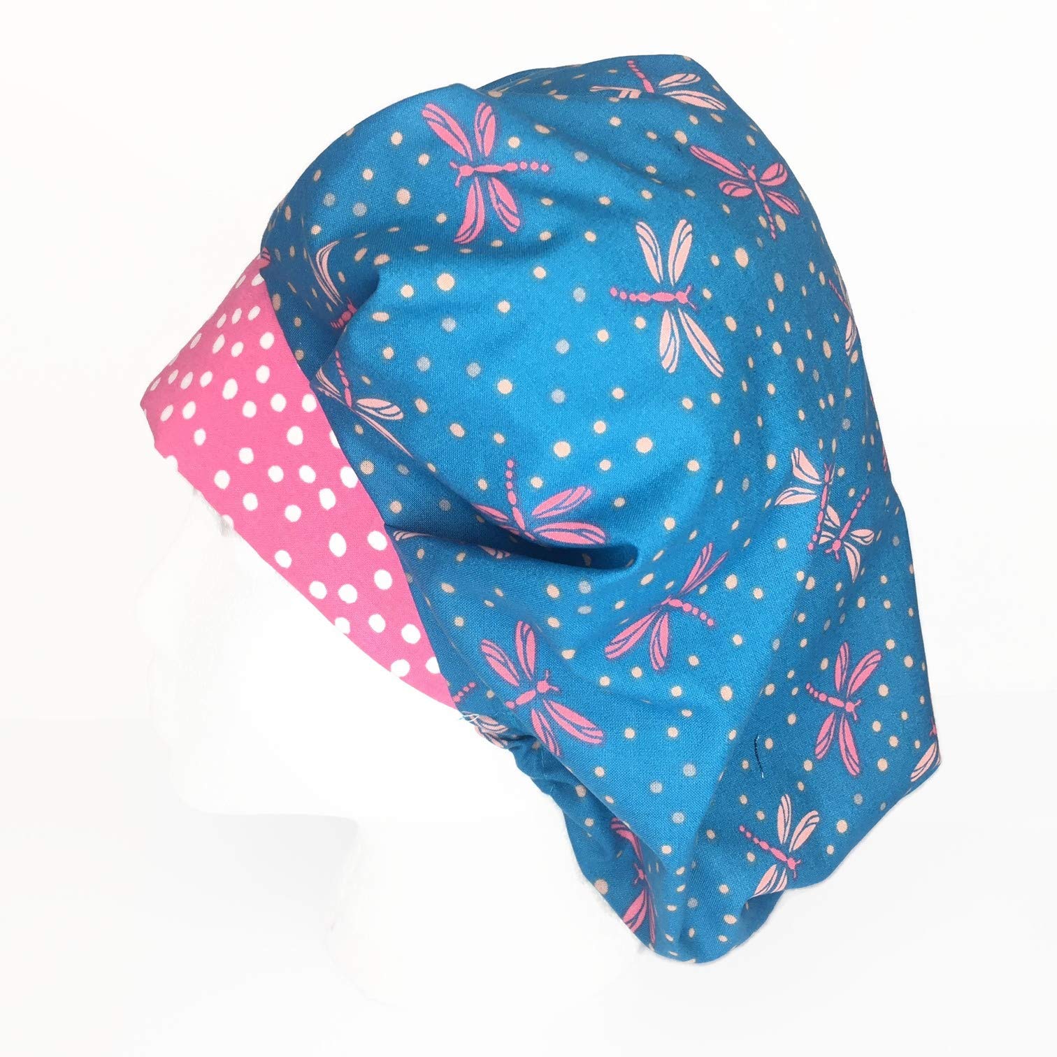 Dragon Fly Bouffant Scrub Cap for Women - Surgical & Medical Use