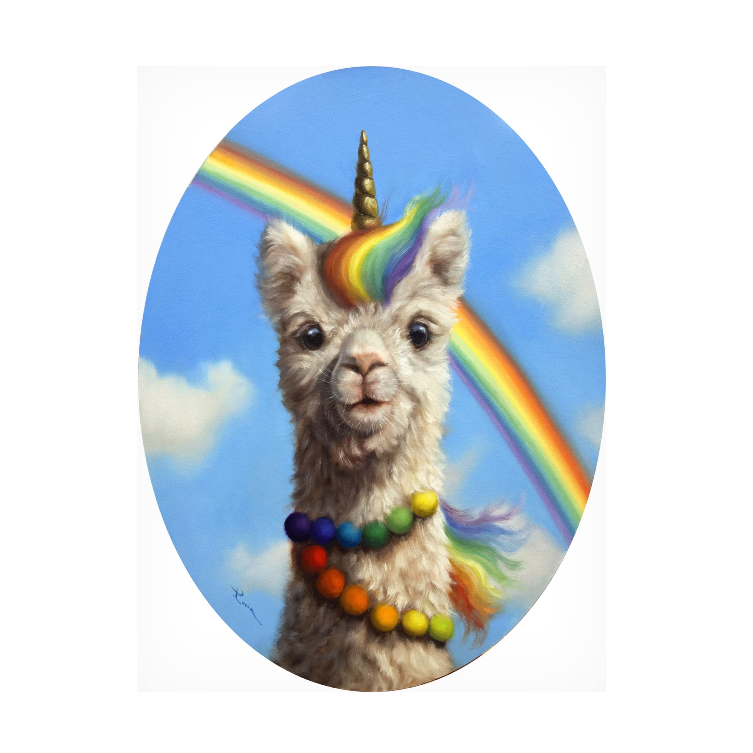 Lucia Heffernan 'Unipaca' Canvas Wall Art Print - Whimsical Animal Painting for Living Room, Bedroom & Office Decor | Trademark Fine Art Collection