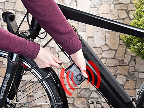 Smart Bluetooth Bike Lock - Keyless Motorcycle & Gate Door Lock with 110dB Anti-Theft Alarm, Phone APP Control (47 Inch, Black) - Perfect for Outdoor Cycling, Motorcycle Security & Home Gate Protection