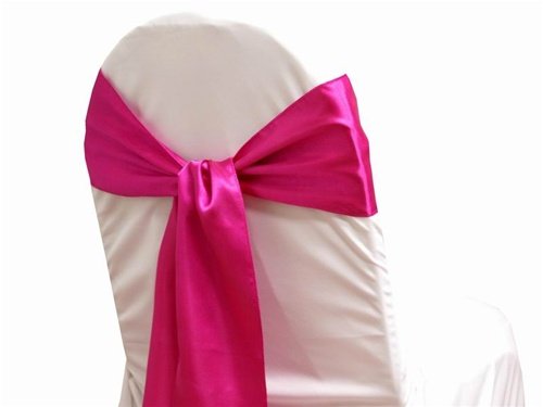 125-Piece Satin Chair Sash Bows for Weddings, Events & Party Decorations - Elegant Magenta Chair Cover Sashes for Banquets, Bridal Showers & Reception Decor