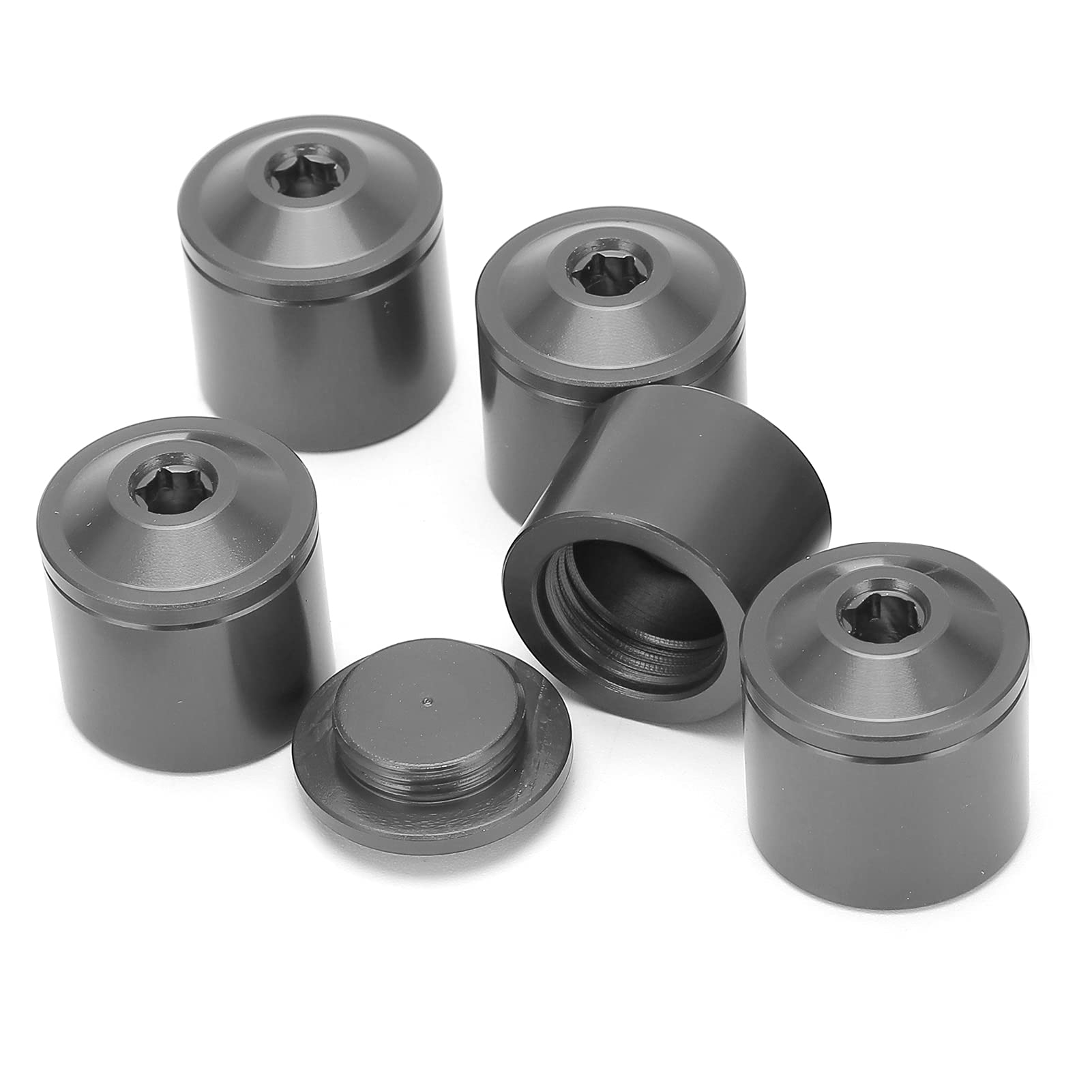 6pcs Motorcycle Hub Cover Wheel Side Cap - Aluminum Alloy for Vespa GTV 250 300 (2017-2020 Models) | Durable Bike Wheel Accessories for Enhanced Style & Protection | Perfect for Urban Commuting & Scooter Enthusiasts
