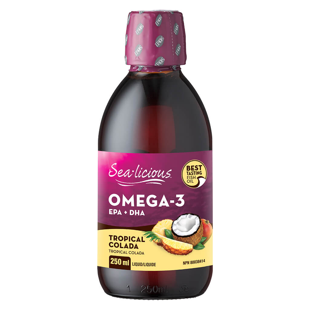 Premium Omega 3 EPA + DHA Fish Oil Supplement - Tropical Colada Flavor - Supports Heart, Brain & Joint Health - Great for Active Lifestyles & Wellness Routines